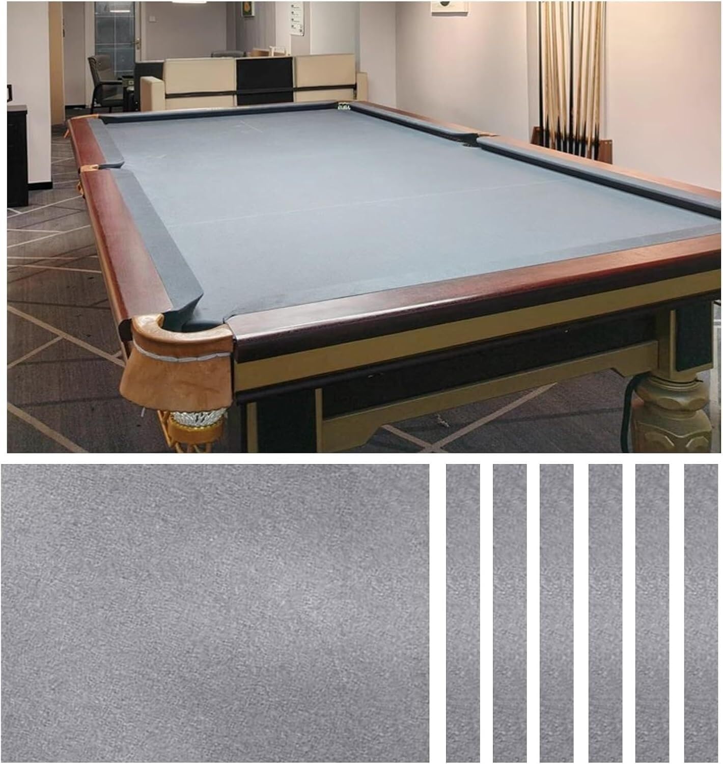 k3Mq9Rw Billiards velvet Professional Billiard Table Cloths Are Suitable For Homes, Clubs, Pubs And Indoor Sports Facilities(Grey)
