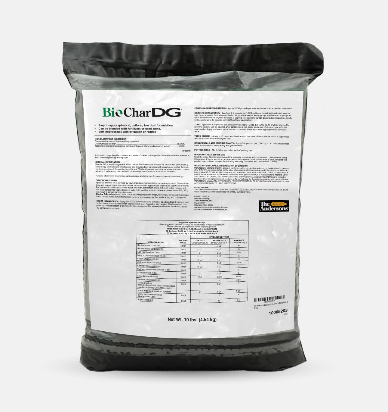 The Andersons BioChar DG Organic Soil Amendment - Covers up to 15,000 sq ft (30 lb)