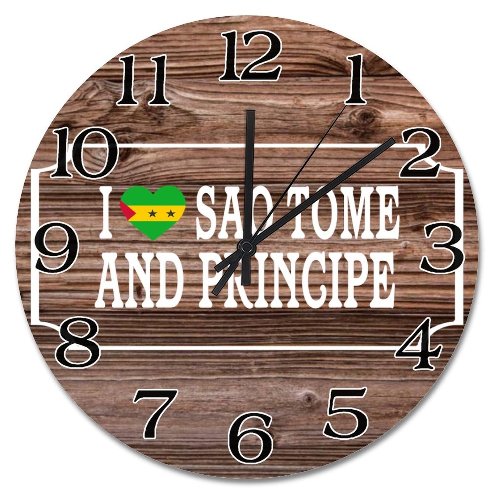 Horloge sans tic-tac Sao Tomé-et-Principe pendule murale silencieuse 38cm