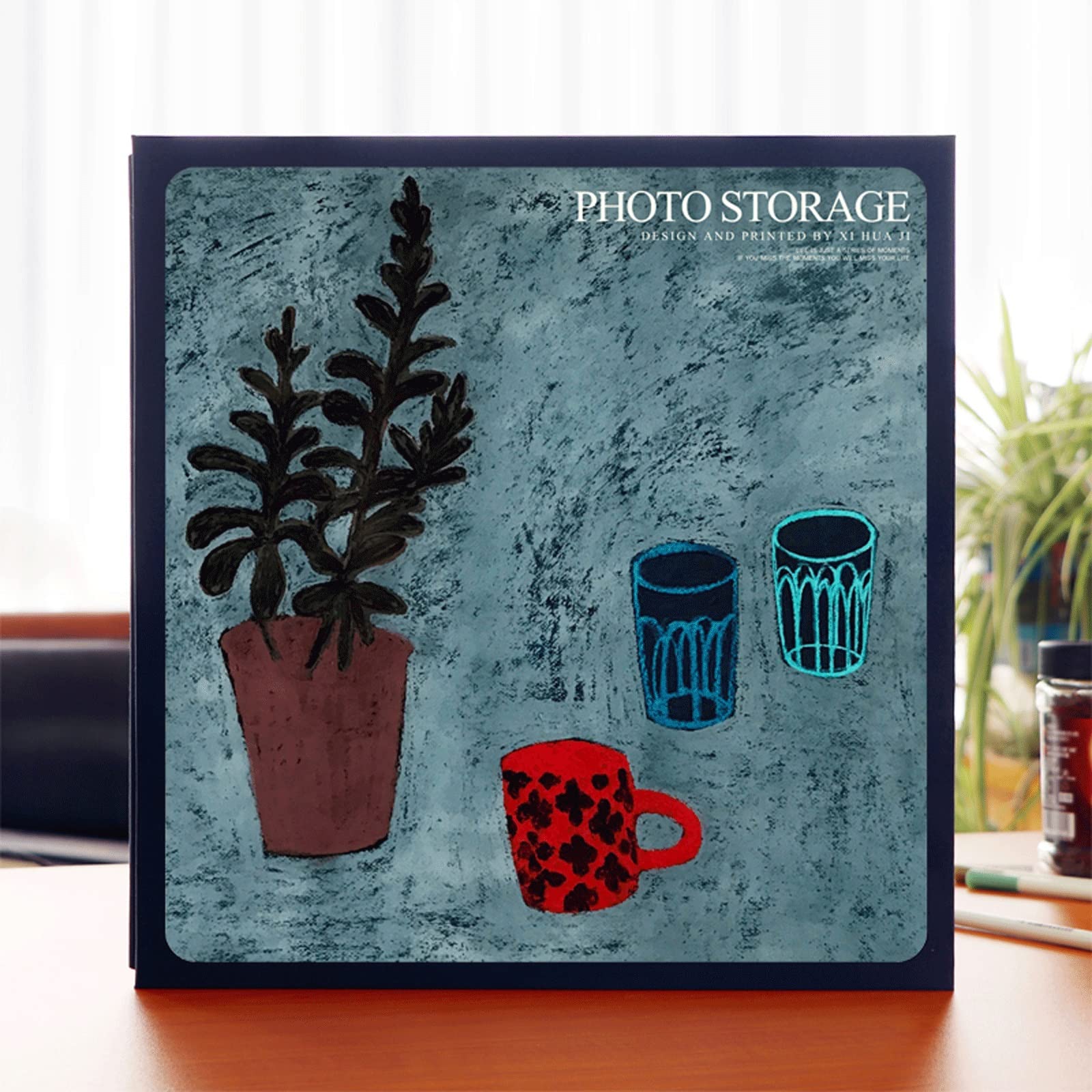 Album fotograficzny w stylu retro samoprzylepna folia album fotograficzny dla par DIY ręcznie robiony album na pamiątki album fotograficzny rodzinny album na zdjęcia rodzinne albumy na zdjęcia (kolor: B, rozmiar: 40 arkuszy/czarny papier)