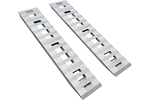 2Pcs Aluminum Trailer Ramps: Elevate Heavy-Duty Loading to 6800 Lbs