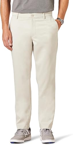 Amazon Essentials Mens Athletic-Fit Stretch Golf Pant, Light Grey, 29W x 34L