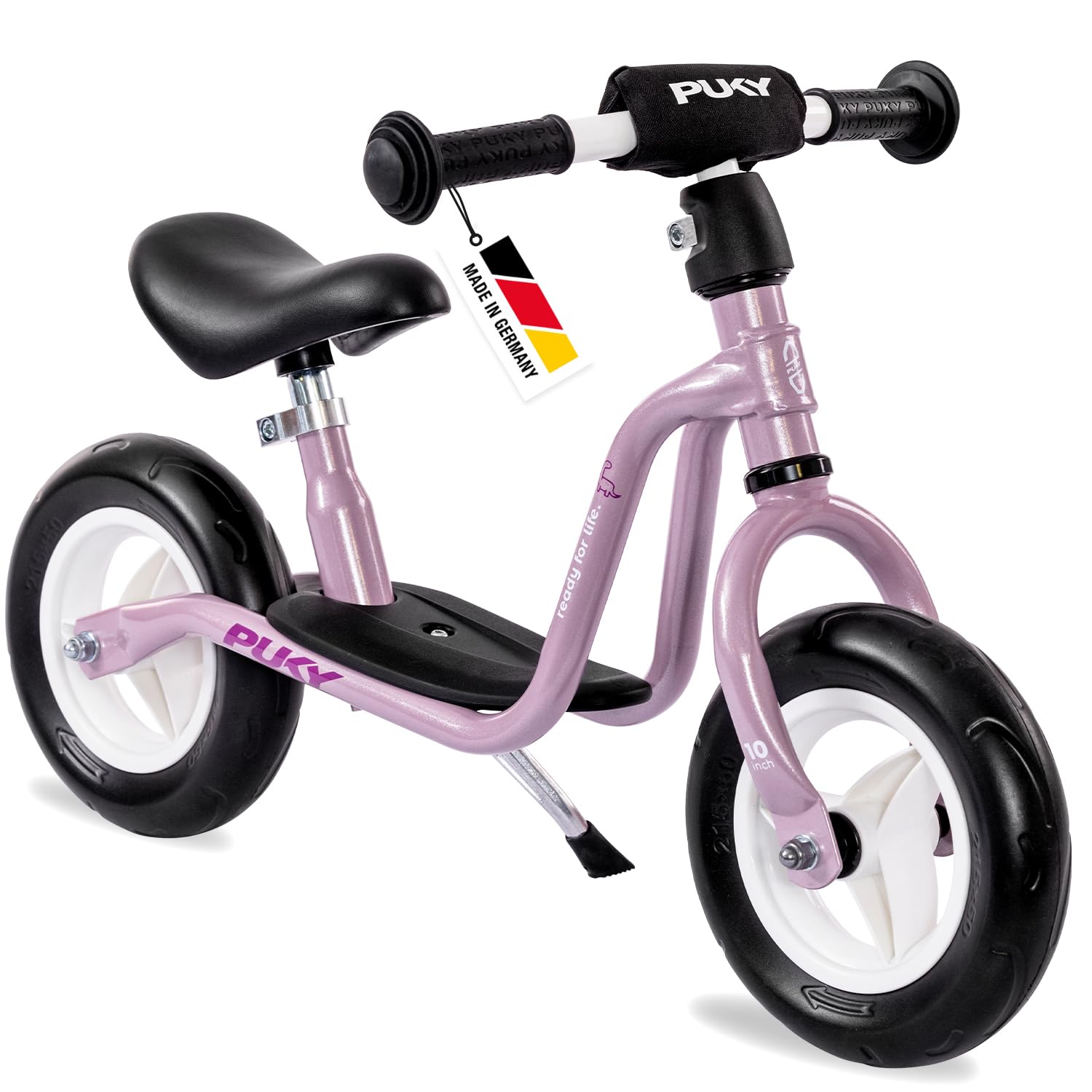 PUKY LR M Pearl Pink, Balance Bike from 2 Years, Children's Toy from 2 Years, Balance Bike, Children's Scooter with Running Board, Balance Bike with Safety Handlebar Grips, Height-Adjustable Handlebar