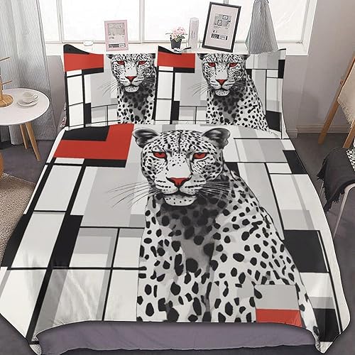 ZGDPBYF Quilt Set Black and White Spots Geometry Bedspreads Queen Size,3 Pcs Soft Tropical Cheetah Panther Leopard Coverlet with for All Season -1 ZGDPBYF Quilt Set Black and White Spots Geometry Bedspreads Queen Size,3 Pcs Soft Tropical Cheetah Panther Leopard Coverlet with for All Season -1