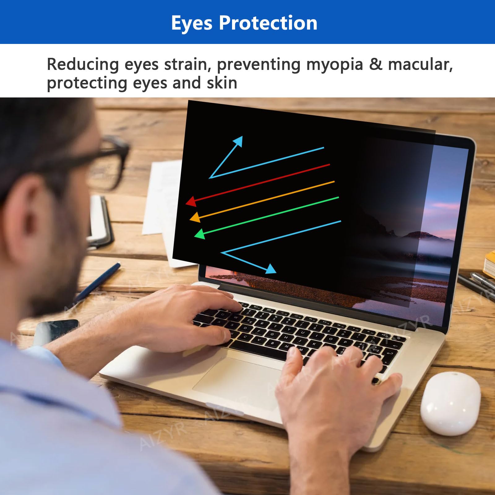 Pellicola Protettiva per schermi Anti-Spia per Laptop da 18,5-32 Pollici, Protezione per la Privacy dello Schermo del Computer Pellicola antiriflesso/Spia Anti-Peep (24.4inch 518X323mm)