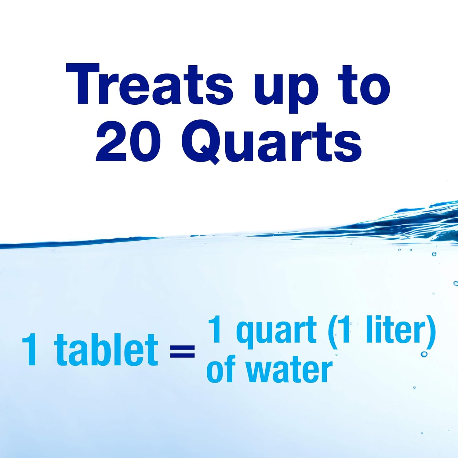 Potable Aqua Chlorine Dioxide Water Purification Tablets - 20 Count : Tools & Home Improvement