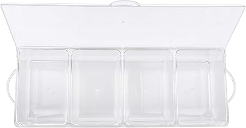 Miniatura 5 de Tablecraft 10008 Dispensador de condimentos, cuatro insertos de 1.5 pintas, transparente