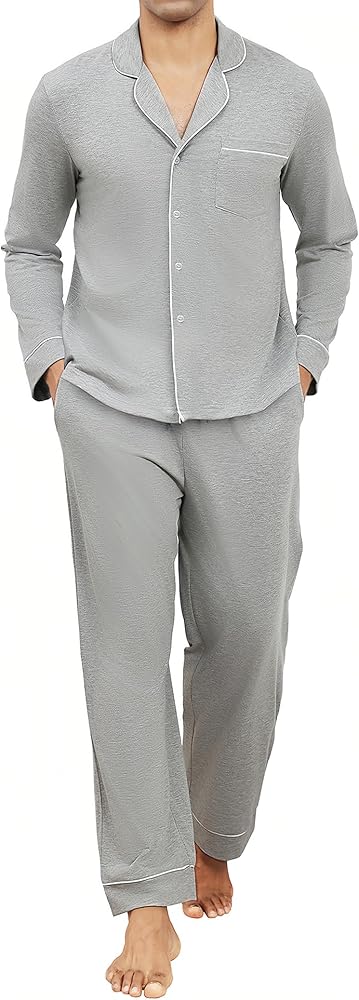 Trendyol Pigiama Uomo Maniche Lunghe In Misto Cotone – Modello Regolare Casual Con Stampa Motto