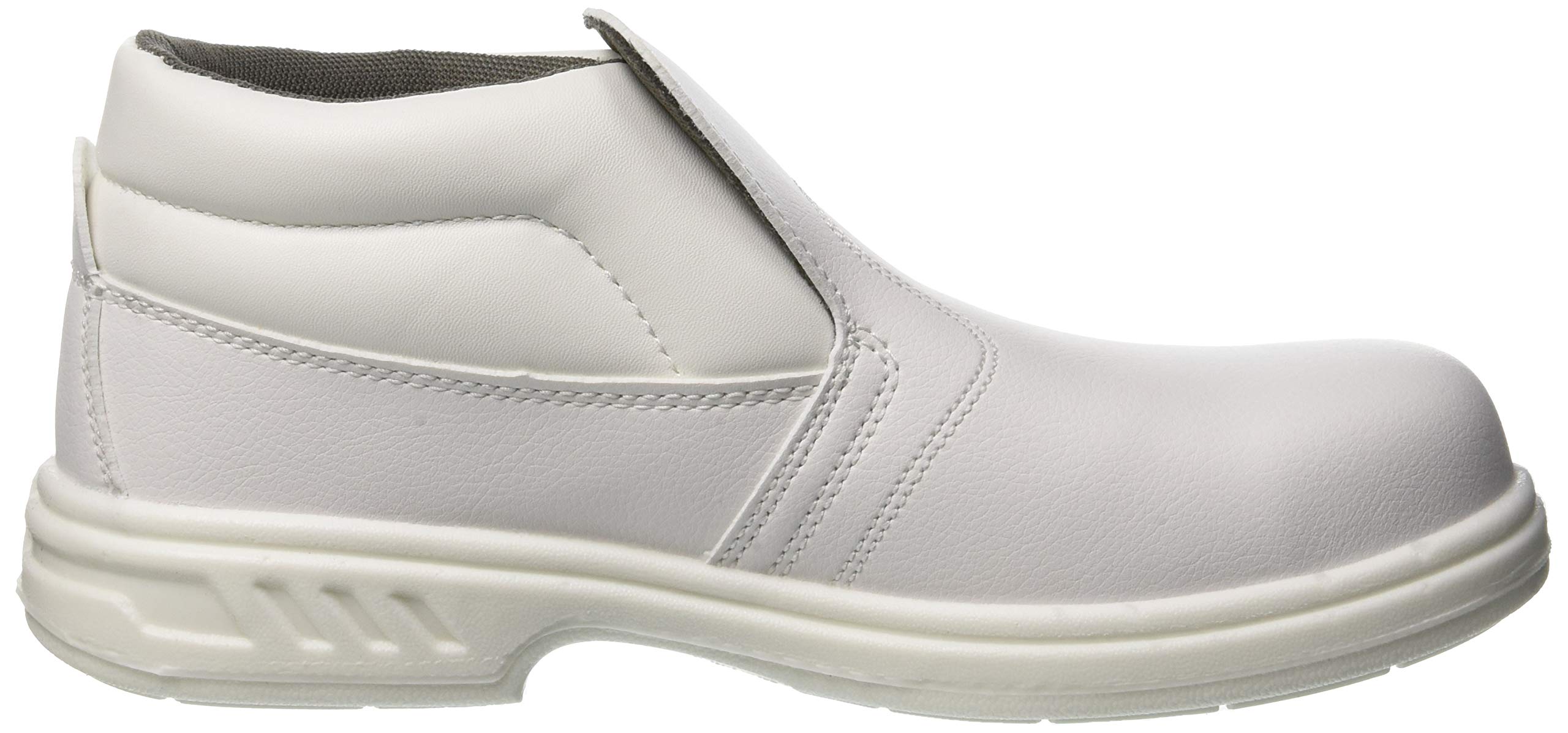 Portwest FW83 Bota Steelite Slip On Puntera Protectora de Acero Acolchado | Blanco, 42, Certificado CE, S2 EN ISO 20345, Lavable a Máquina a 30°C, Suela Auto-Limpiable, Calzado Antiestático, Industria
