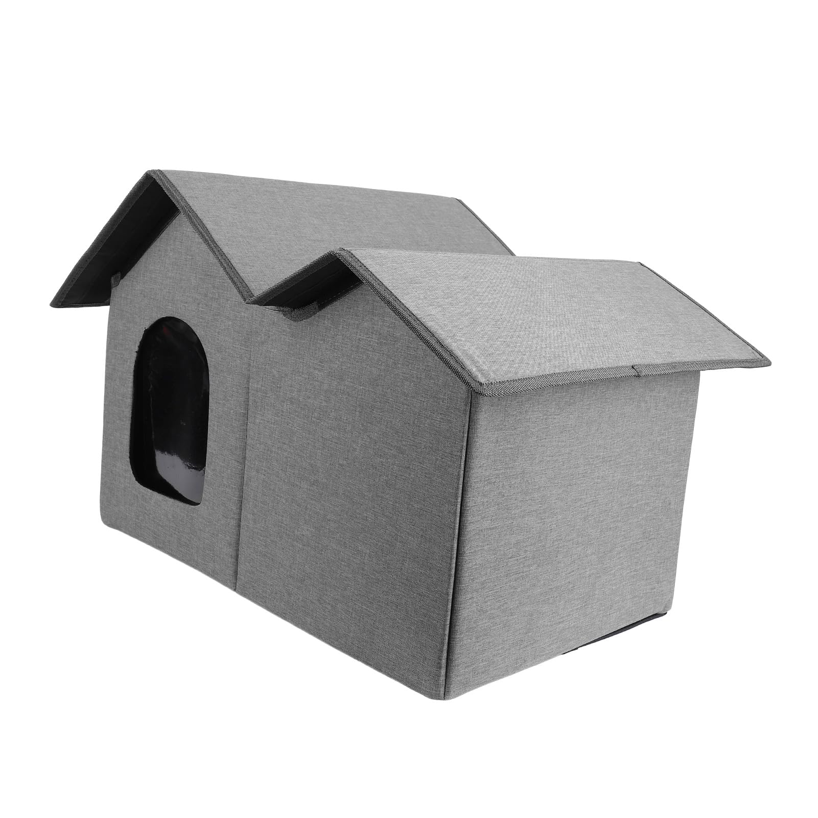 Sxhlseller Tenda Rifugio per Gatti Resistente all'acqua |Spaziosa Cuccia per Gatti Chiusa per Interni Ed Esterni, Rifugio Portatile per la Privacy per Piccoli Spazi, Grigio Scuro 64x43x39 Cm