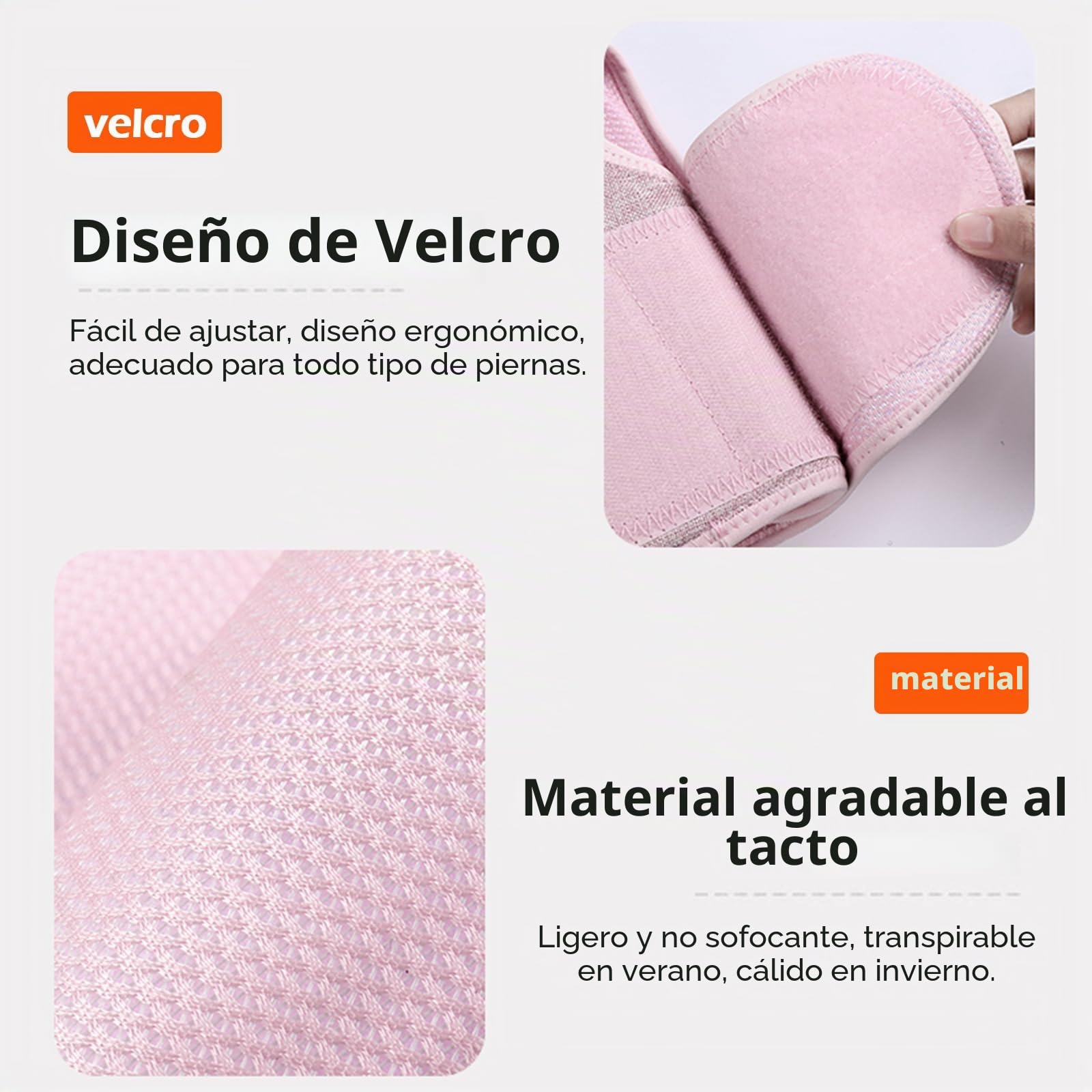 Masaje de Piernas Presoterapia, Masajeador de piernas con masajeador de pantorrillas térmico,3 Modos 3 Intensidades,Alivia Piernas Cansadas, Relaja y Mejora la Circulación,Ajustable （Pink Single）