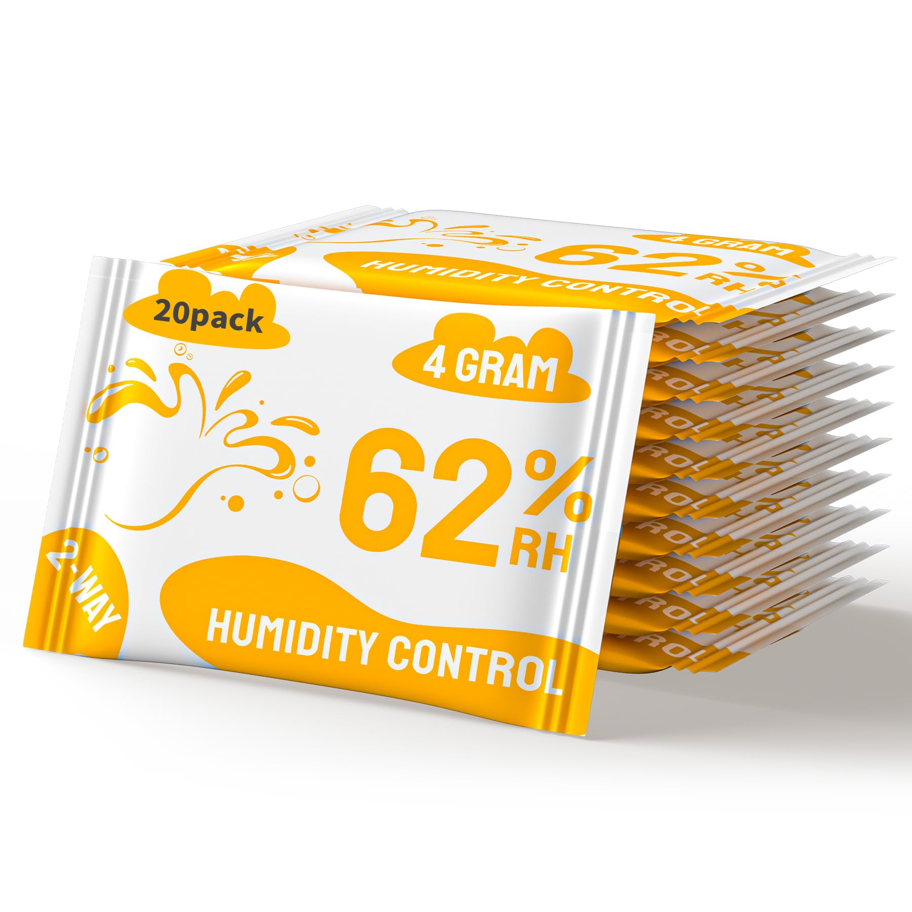 Boadw Control doble de la humedad 62% HR terpenos y protección del sabor, 4g regulador de humedad para almacenar hierbas protege hasta 15g - 20 piezas