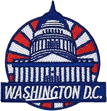 Vagabond Heart Washington DC Patch - Iron On Travel Badge - Washington Souvenir - Capitol Building