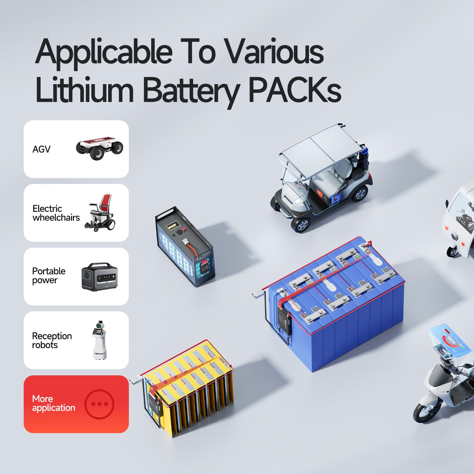 DALY BMS 60A 7S-17S 24V-60V - Monitoraggio Bluetooth integrato intelligente Protezione della batteria al litio LiFePO4 Li-ion LTO per e-bike e scooter