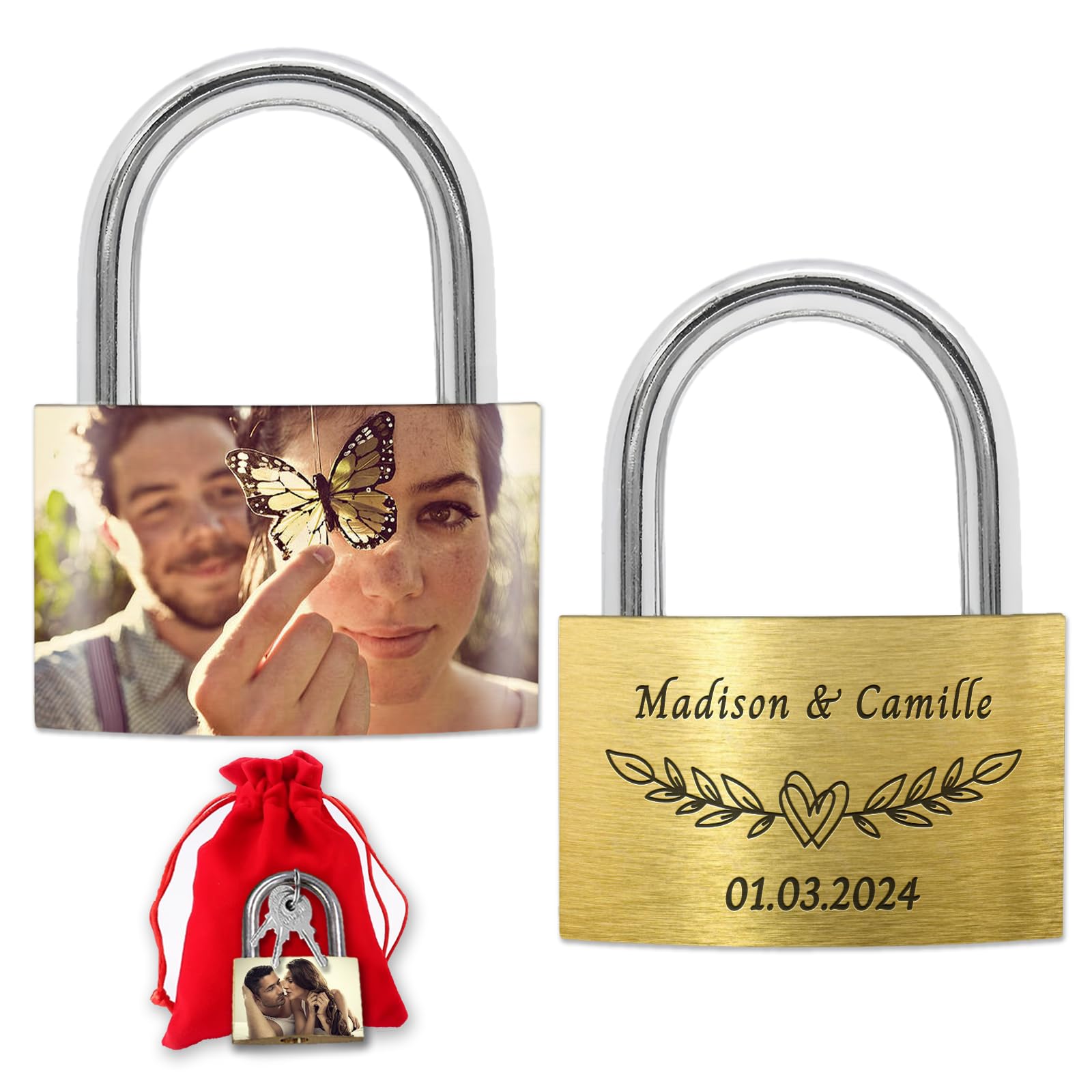 【直筆メッセージ付き】rolemodel ネックレス　PADLOCK UBMPJ Personalized Lock with Photo Custom Padlock with Engraved