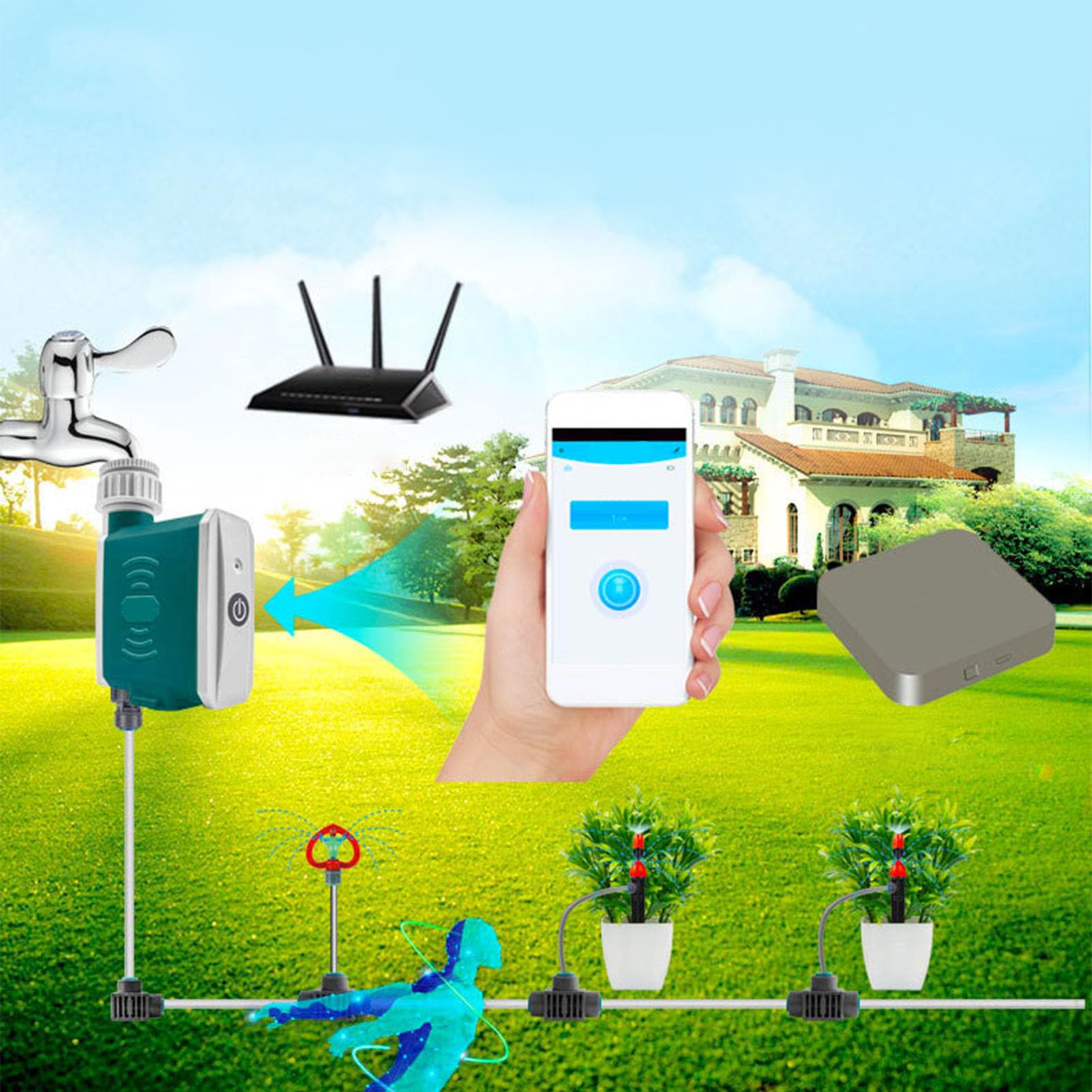 Amazon.co.jp: スプリンクラータイマー、WiFi Bluetooth ゲートウェイ