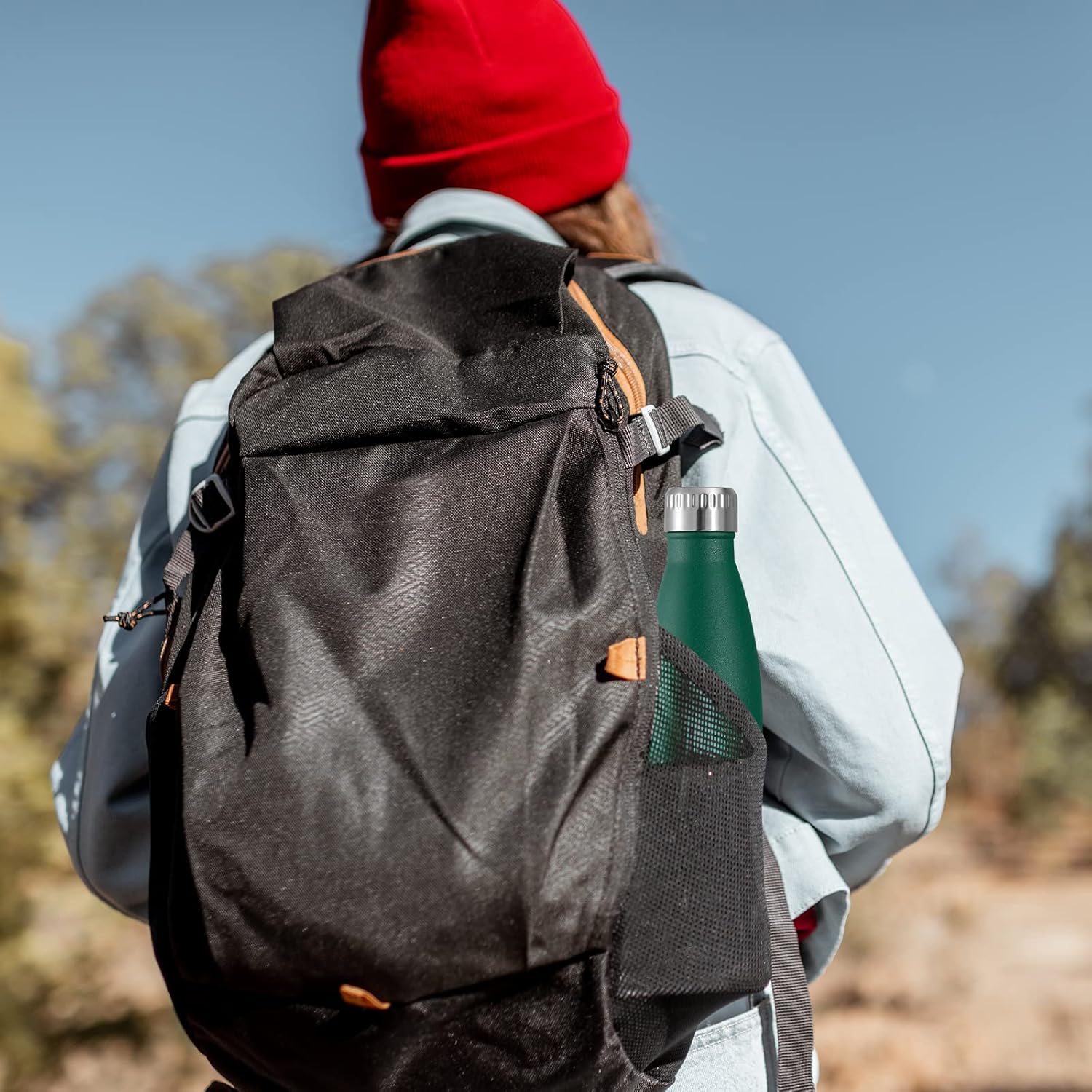 VEGOND 17oz Stainless Steel Water Bottles, Reusable Metal Sports Water Bottle Keeps Drink Hot and Cold, BPA Free Double Wall Vacuum Cola Shape Insulated Water Bottle for Camping Gym, 1 Pack - Image 7