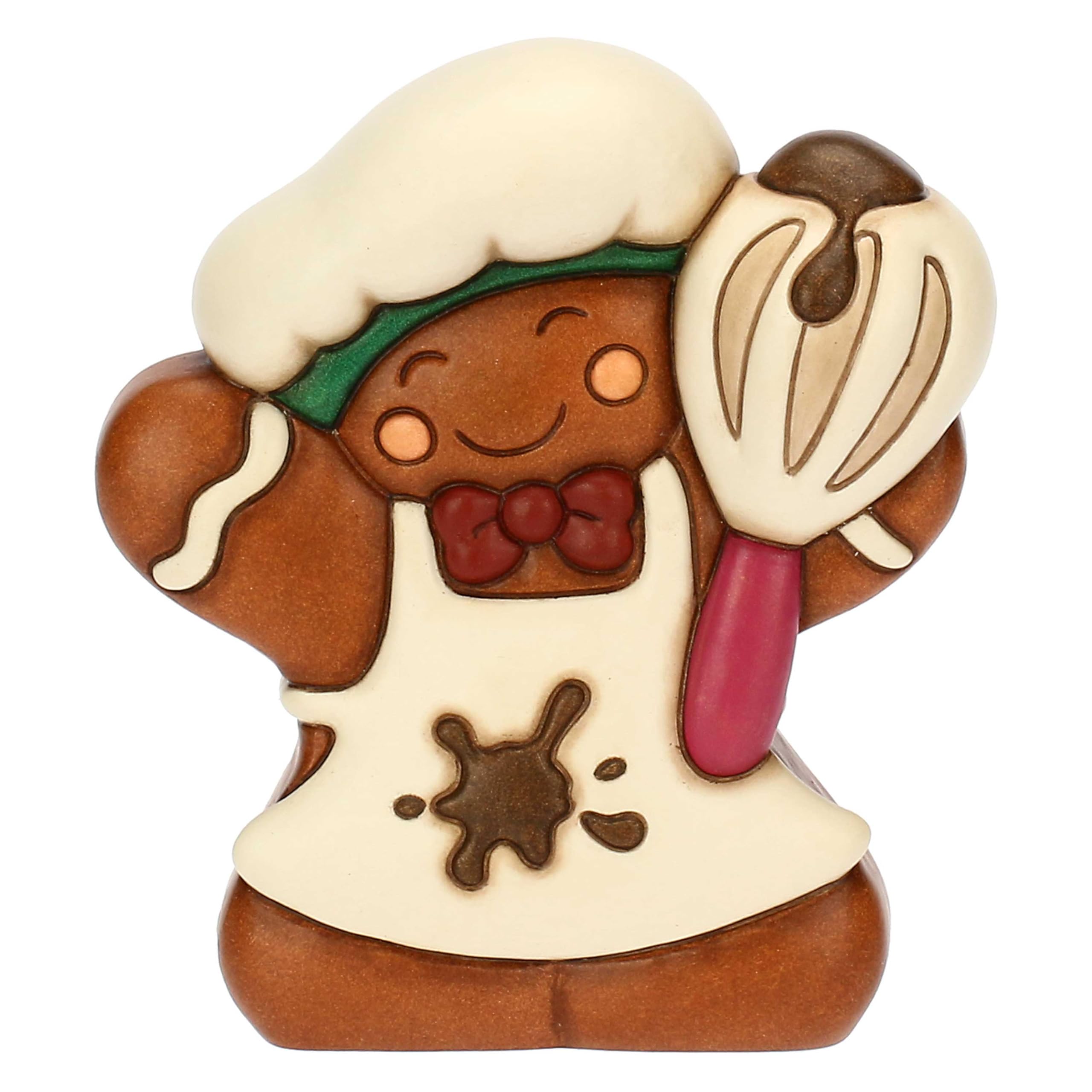 THUN - Pepi Chef Gingerbread Man in Ceramic, Medium - Thunland - 11.5 x 4.7 x 12.5 cm