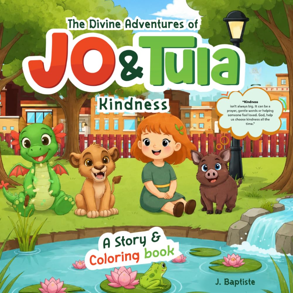 Divine Adventures of Jo and Tula: KINDNESS: A 2-in-1 Story & Coloring Book for Kids Ages 3–7 Teaching Compassion, Kindness & Moral Values One Page at a Time