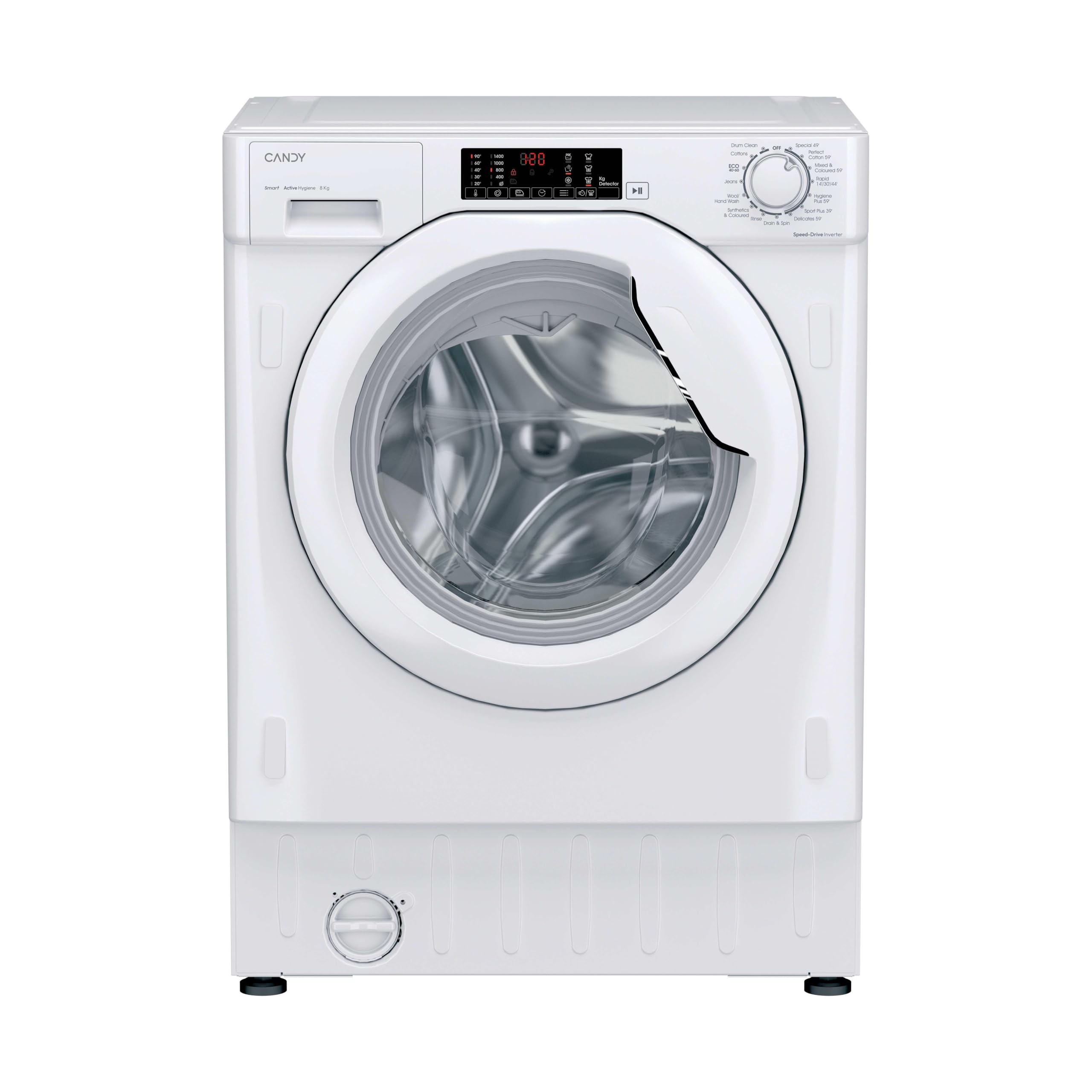 Candy Cbw48Twm5J-80 Integrated 8Kg Washing Machine , A Rated, 1400 Rpm,  White - Washing Machine With Installation