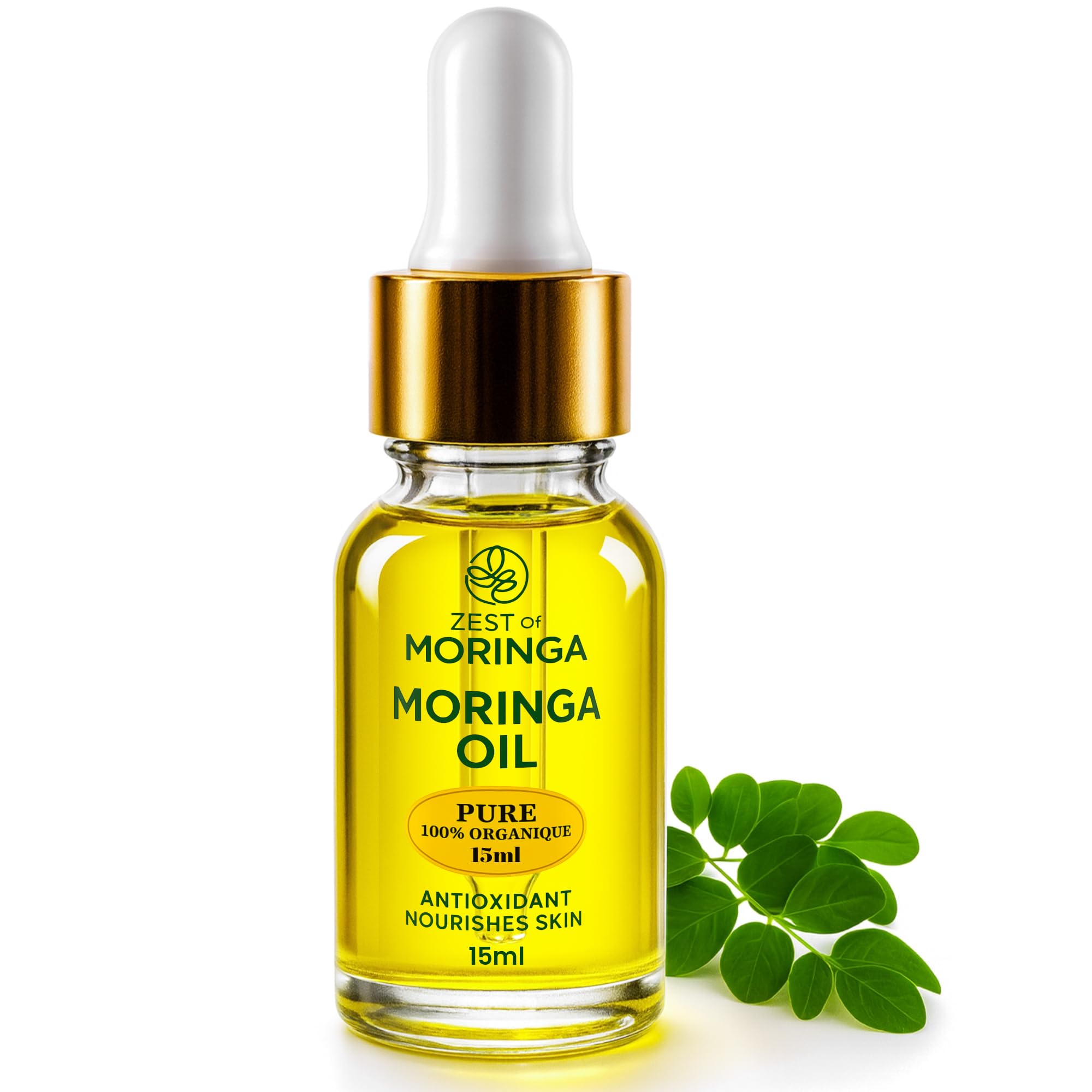 Zest Of Moringa Face Oil | Moringa Oil For Skin Care, Hair Care,Essential Oil | 100% Pure & Organic | 15 ML