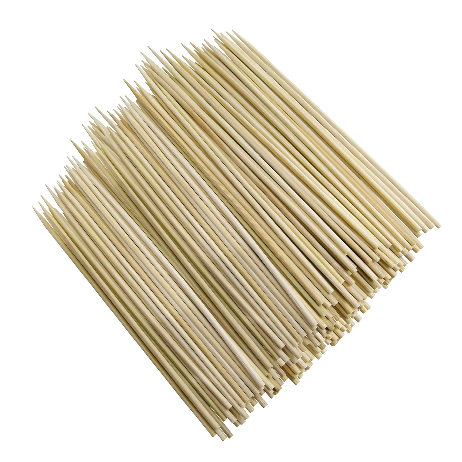 LOCIUN 4-Inch Natural Bamboo Toothpicks & Skewers 1250-Count | Extra-Long Wooden Picks for Appetizers, Charcuterie Boards, BBQ, Cocktails, Fruit