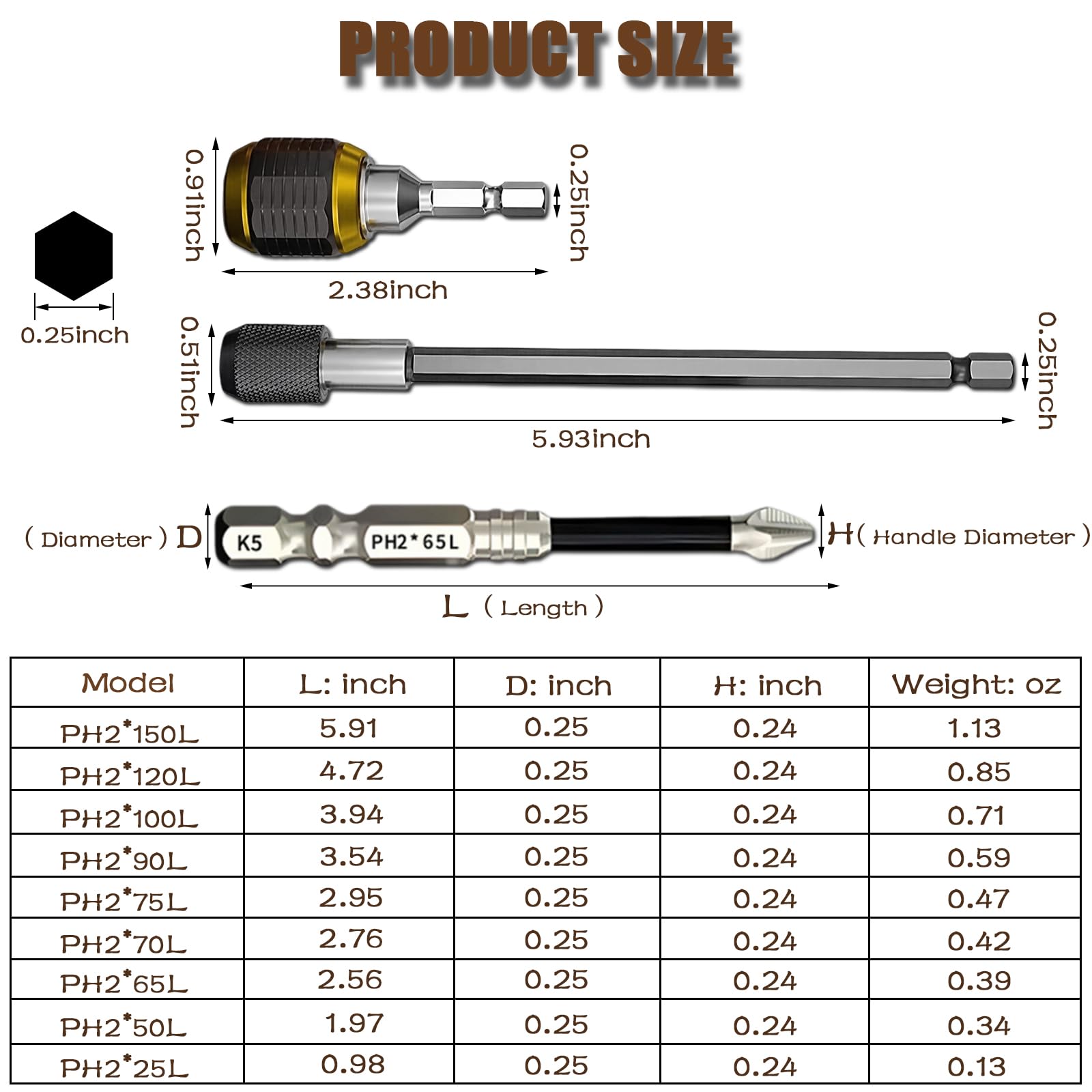Magnetic Screwdriver Drill Bit Set - 9 Pieces -2 Magnetic Screwdriver Drill Bit Set - 9 Pieces -2