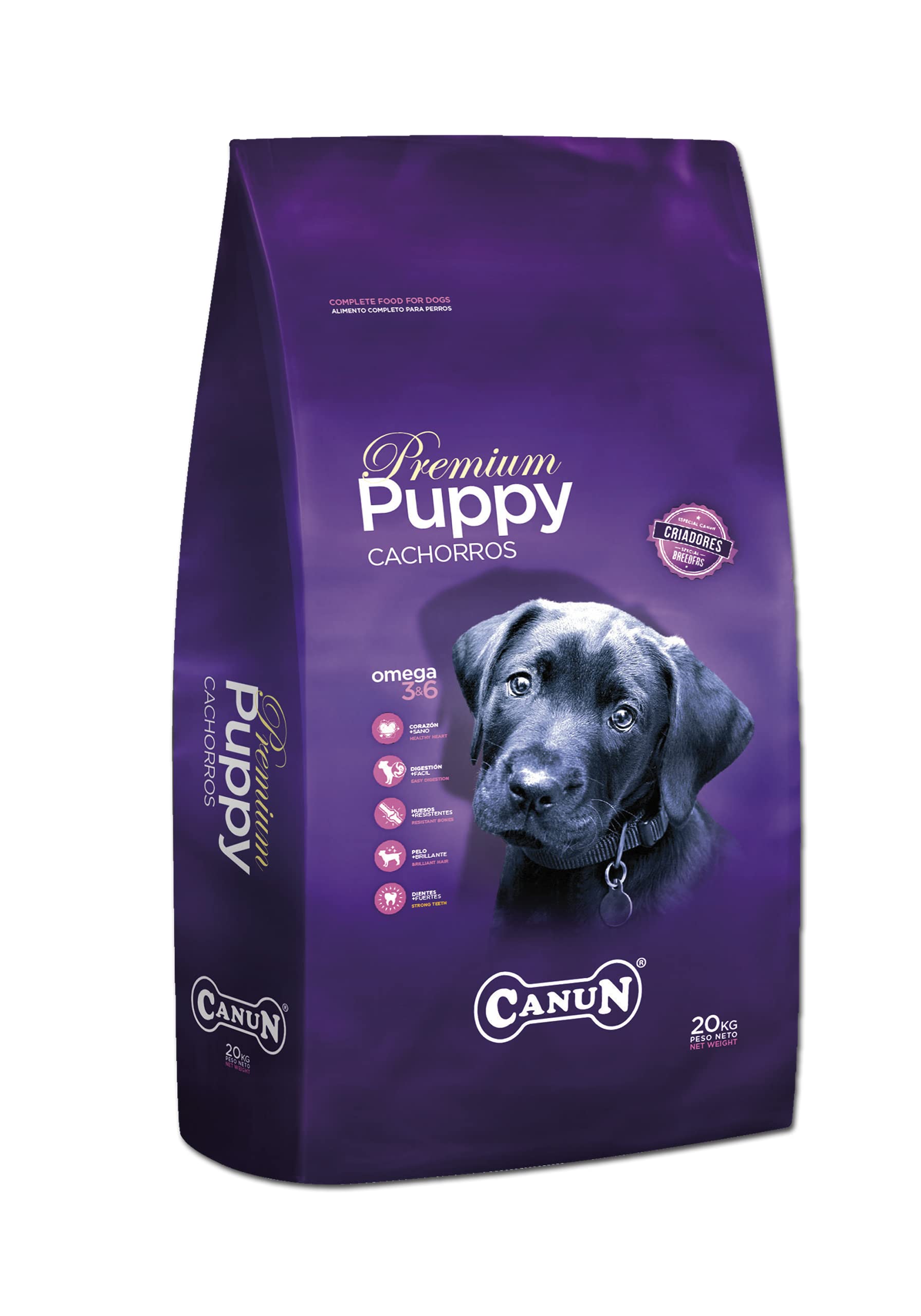 Pienso para Perros Cachorros, Razas pequeñas y Medianas Rico en Pollo Alimento seco para Perros 20 kg Canun Puppy Cachorros