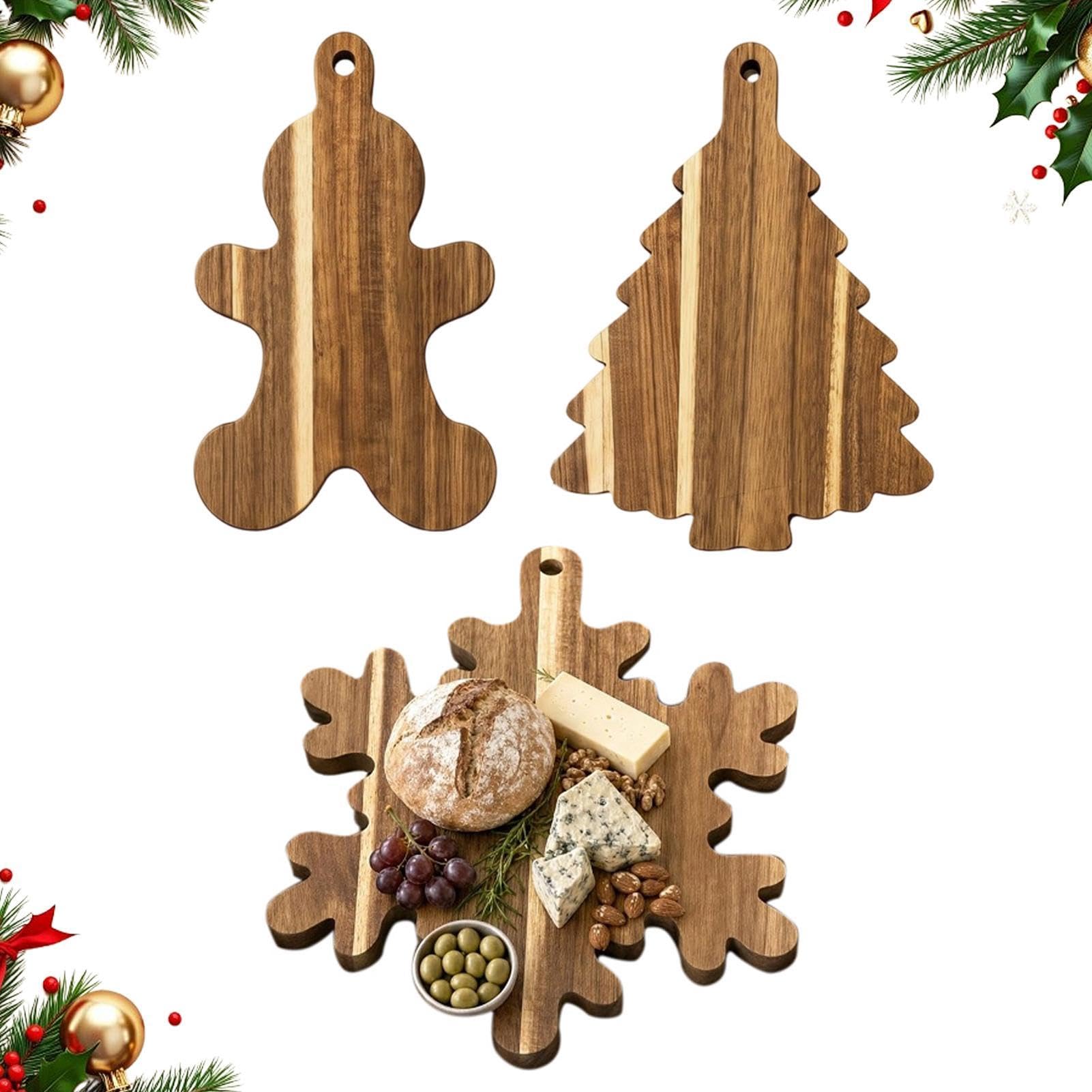 Planche à charcuterie sapin de Noël Plateau de service apéritif en bois