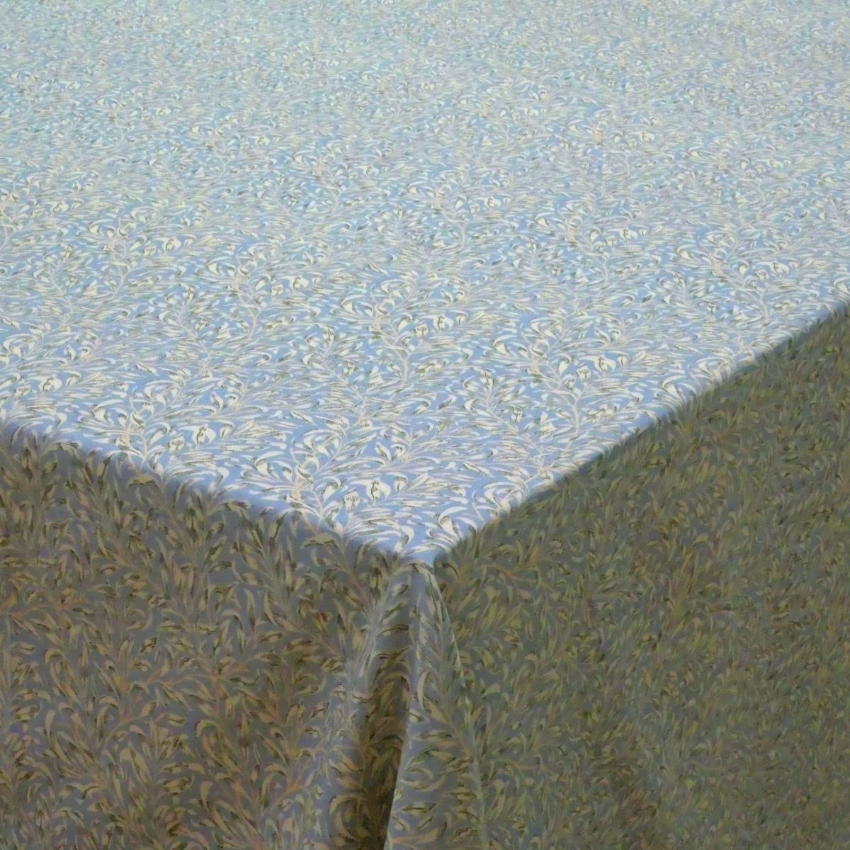Jolee Fabrics William Morris Cotton Fabric Tablecloth | Rectangle Table Cloth 135cm x 150cm | Patterned Floral Table Cover For Dining, Kitchen & Coffee Tables (Willow Bough Grey)