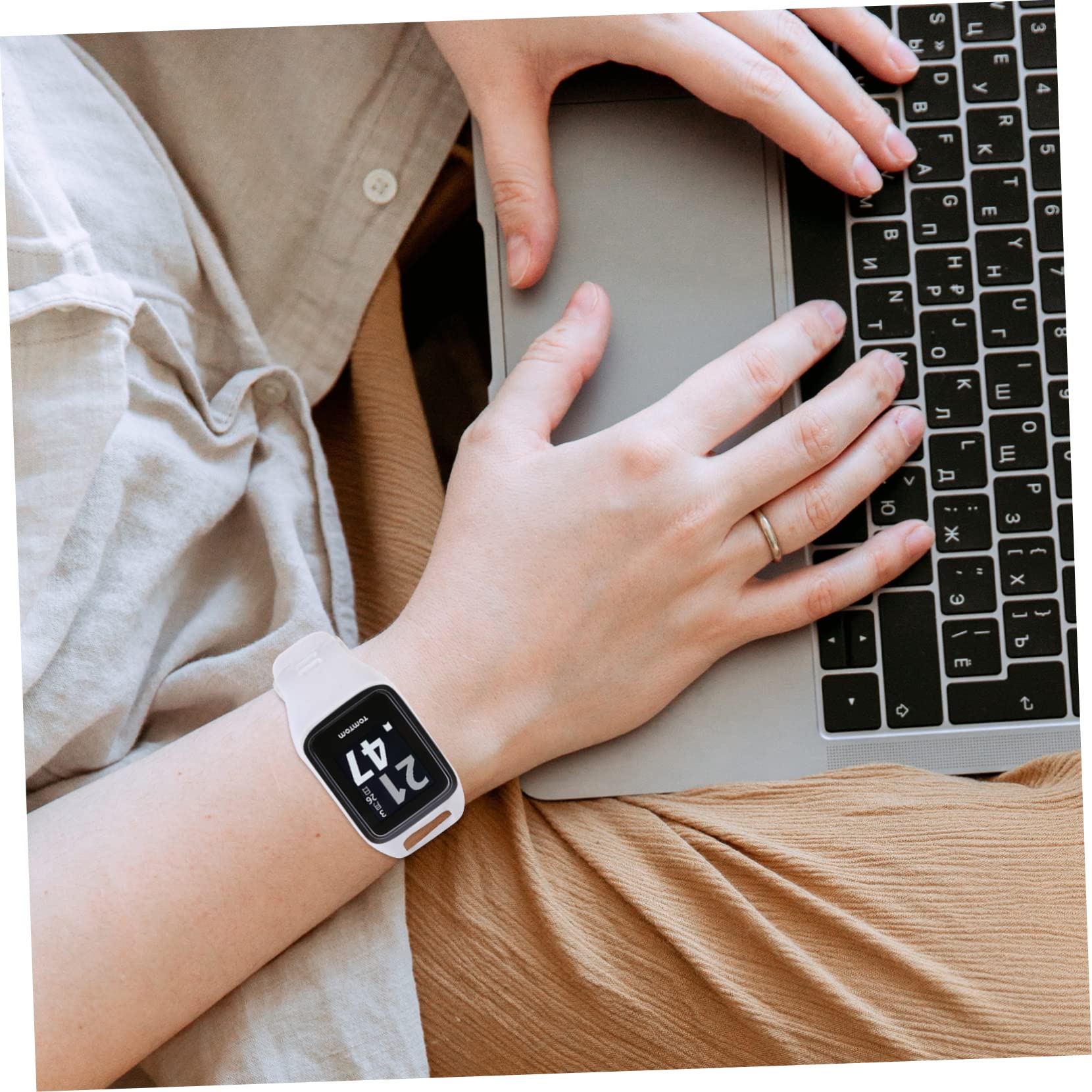 Housoutil Lot De 3 Bracelets De Rechange Pour Montre Connectée Grainé Boutons Entièrement Accessibles Installation Facile