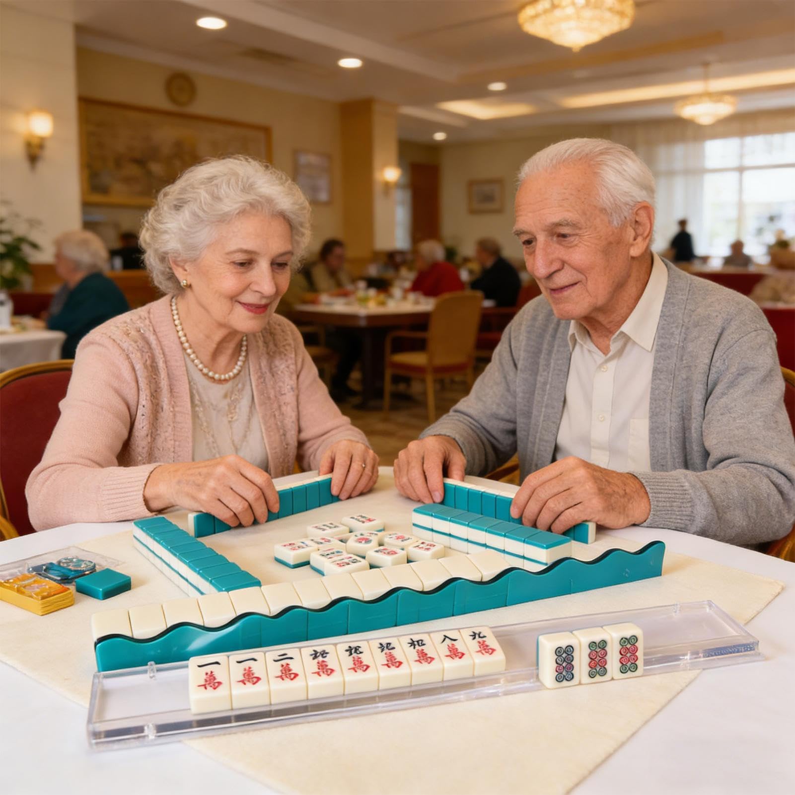 Rastrelliere Per Il Del Mahjong Con Spingitori Portatessere Trasparente Per | Rastrelliere E Spingitori Per Tessere Mahjong Per Eventi Club, Feste, Vacanze E Serate Di Giochi