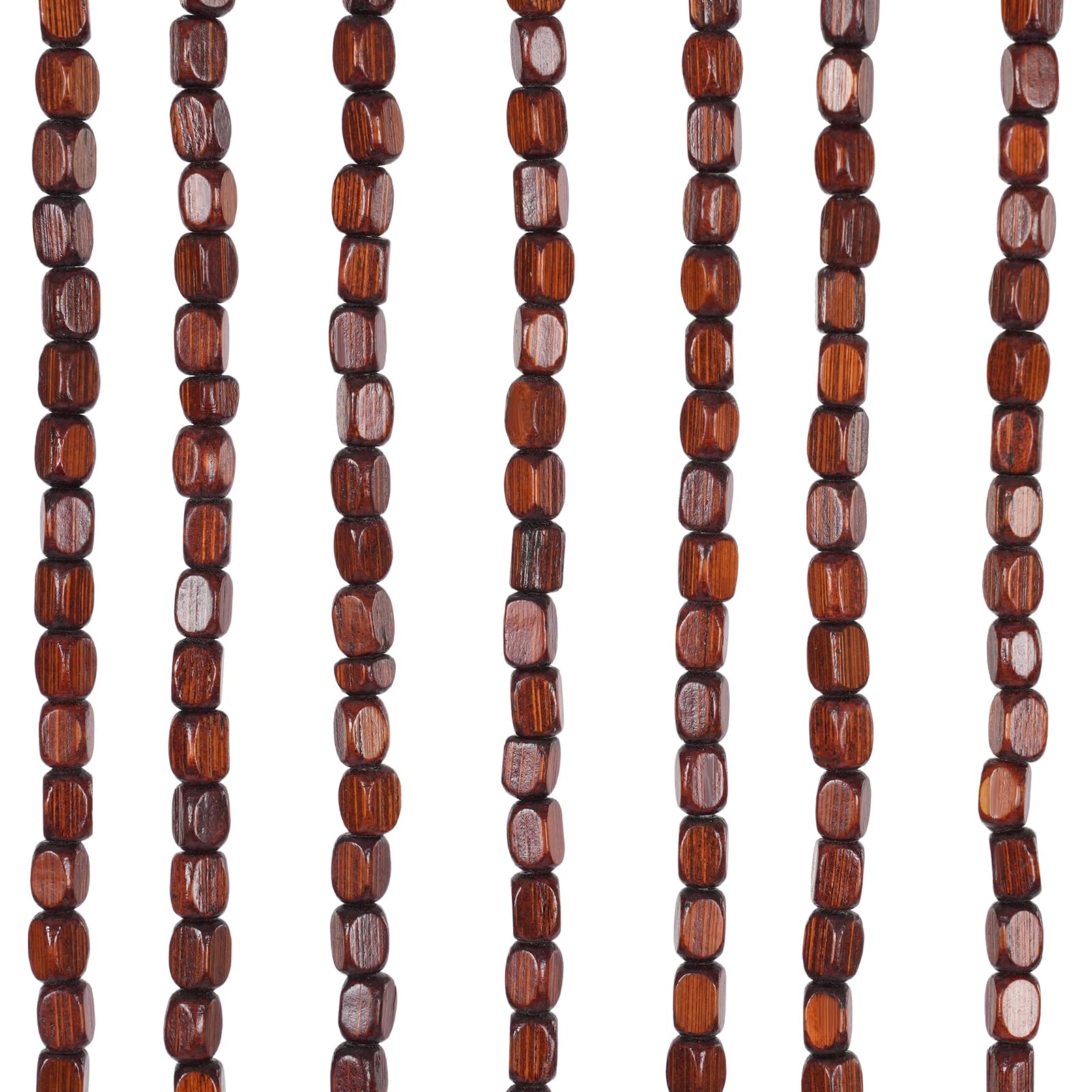 Rideau de perles en bois de bambou 90 x 190 cm, 52 brins - Rideau manuel - Café rétro - Rideau d'ouverture de porte en bambou et bois - Pour portes d'entrée, portes de chambre à coucher et de