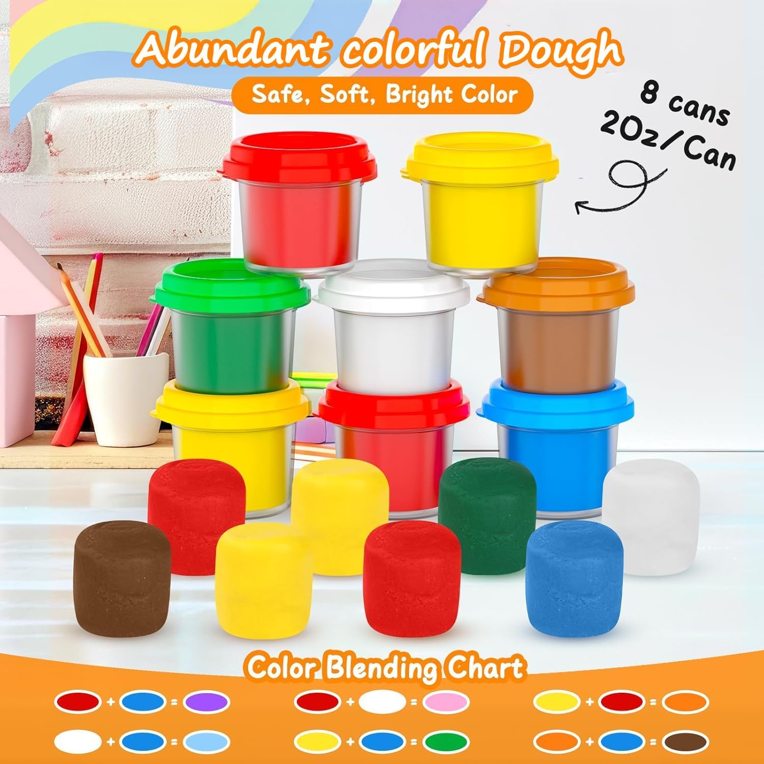 Rodsucs Color Dough Kitchen Creation Sets for Kids Ages 4-8, Ice Cream Maker Toy for 3-12 Year Old Kid, Kids Arts & Crafts Toys, Christmas Birthday Gifts for Boys Girls