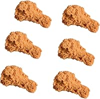 6PCS Realistic Fake Fried Chicken Drumsticks - Lifelike PVC Artificial Food Props for Kitchen Decor, Parties, Photography & Displays