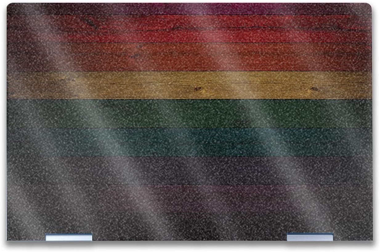Glossy Glitter Laptop Skin Compatible with HP Envy x360 14” (2023) - Wood Style - Premium 3M Vinyl Protective Wrap Decal Cover - Easy to Apply | Crafted in The USA by MightySkins