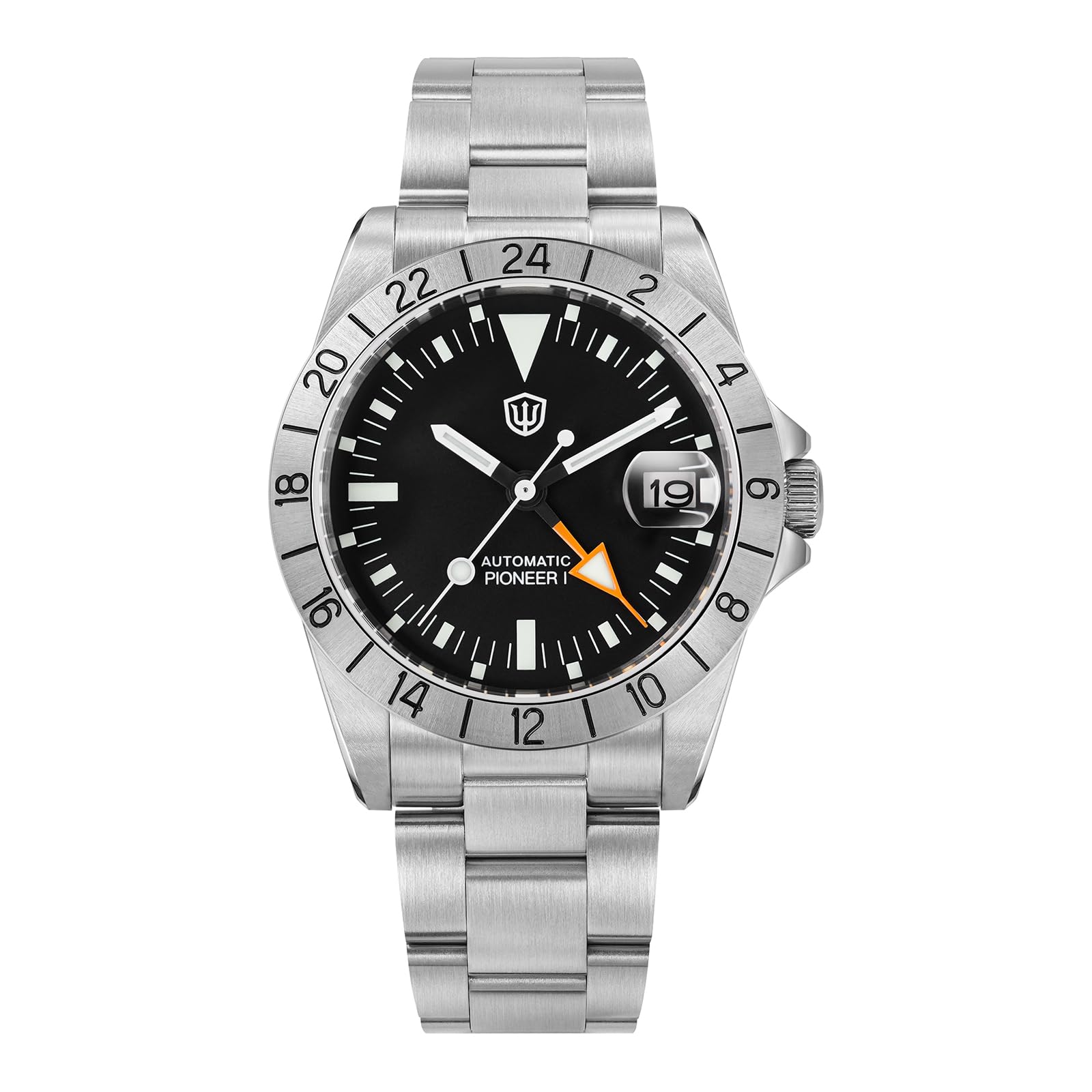 watchdives GMT - WD16570 V2 - Montre de plongée automatique à double fuseau horaire NH34 - 37 mm - Cristal saphir