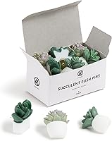 Vista 1 de U Brands Succulent Push Pins Set, Office Supplies, Three Assorted Styles, 9 Count