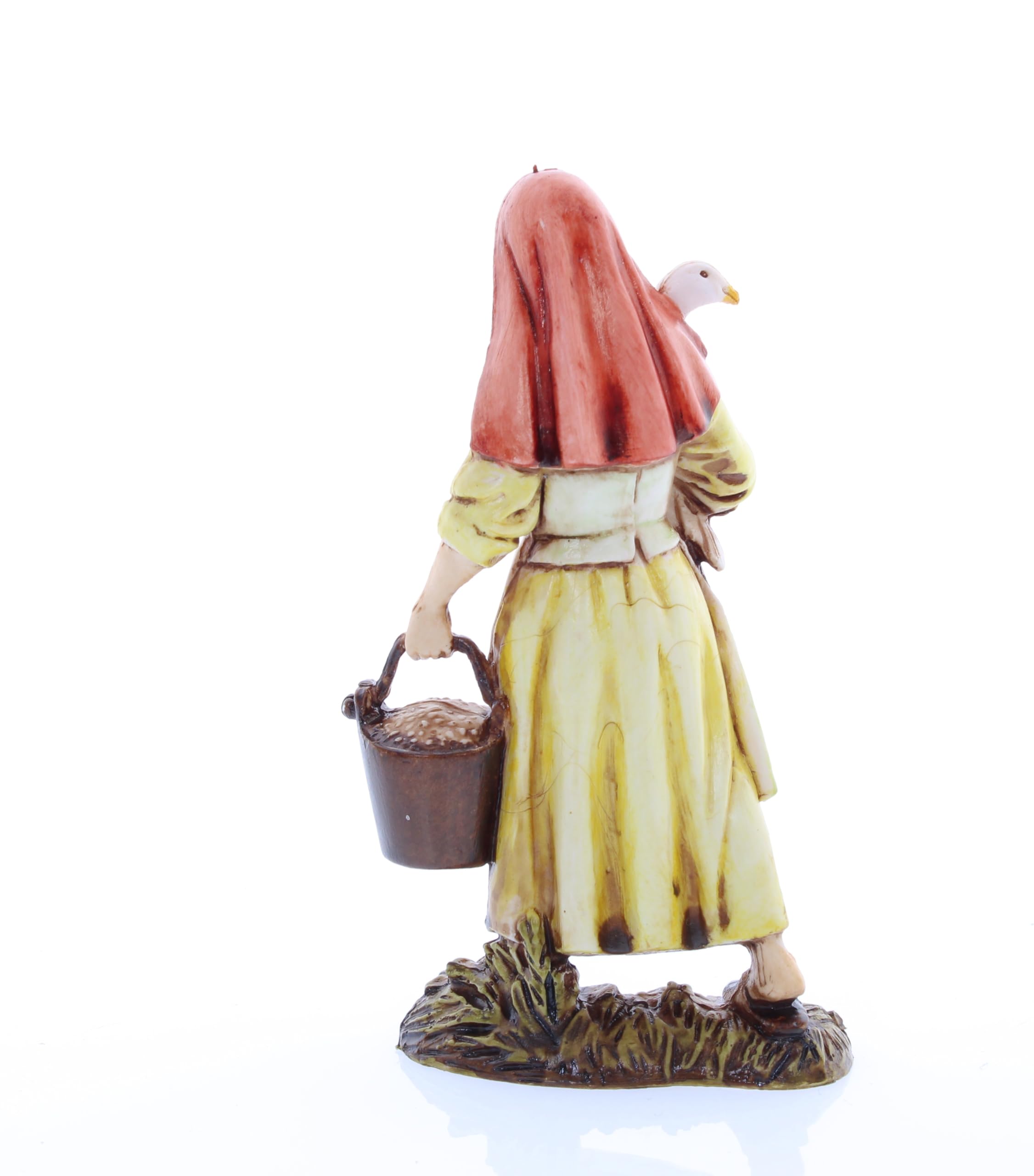 Moranduzzo Mujer con Oca en Brazos para Belén de 10 Cm Escala 1:20 - Figuras de Belén Indestructibles - Estilo 700', Pintura Acabada a Mano, Producto Oficial, Escultor M. Landi