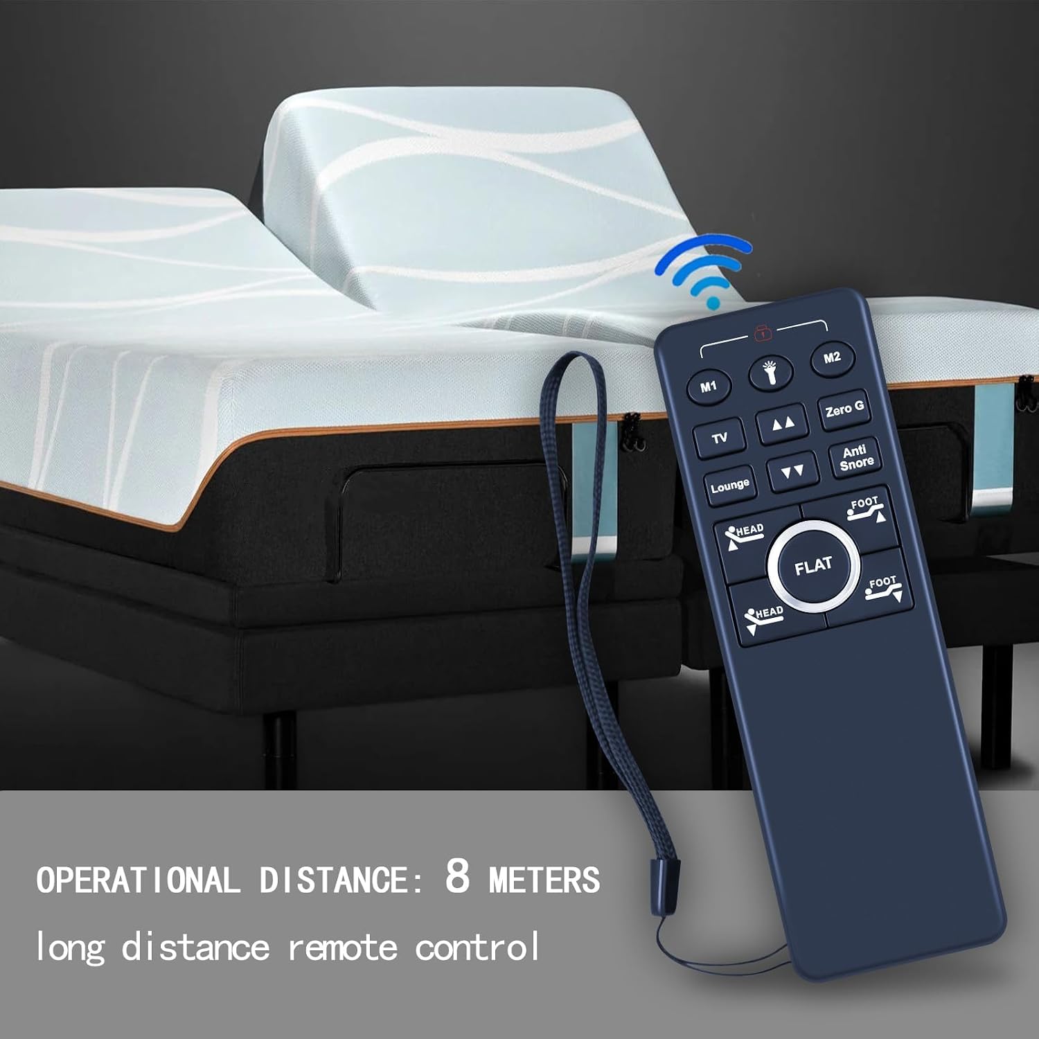 Replacement Richmat HJH89B Adjustable Bed Remote Control, for EGOHOME Queen Size, for MLILY Broward Slumba Adjustable Bed Base
