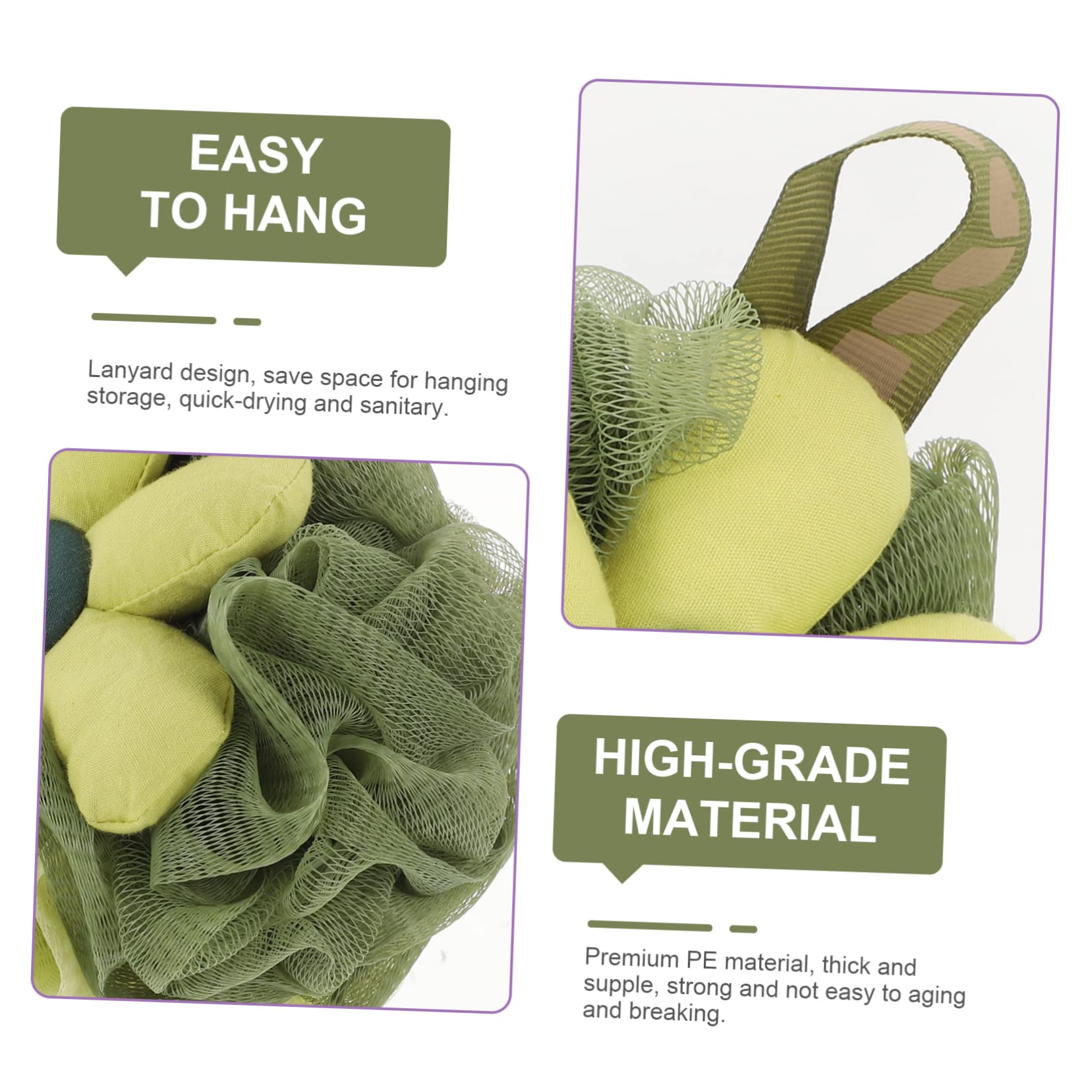 Angoily 9piezas Esponja De Baño Para Bebés De Exfoliante Floral De Loofah Para Baño De Recién Nacidos Diseño Práctico y Portátil