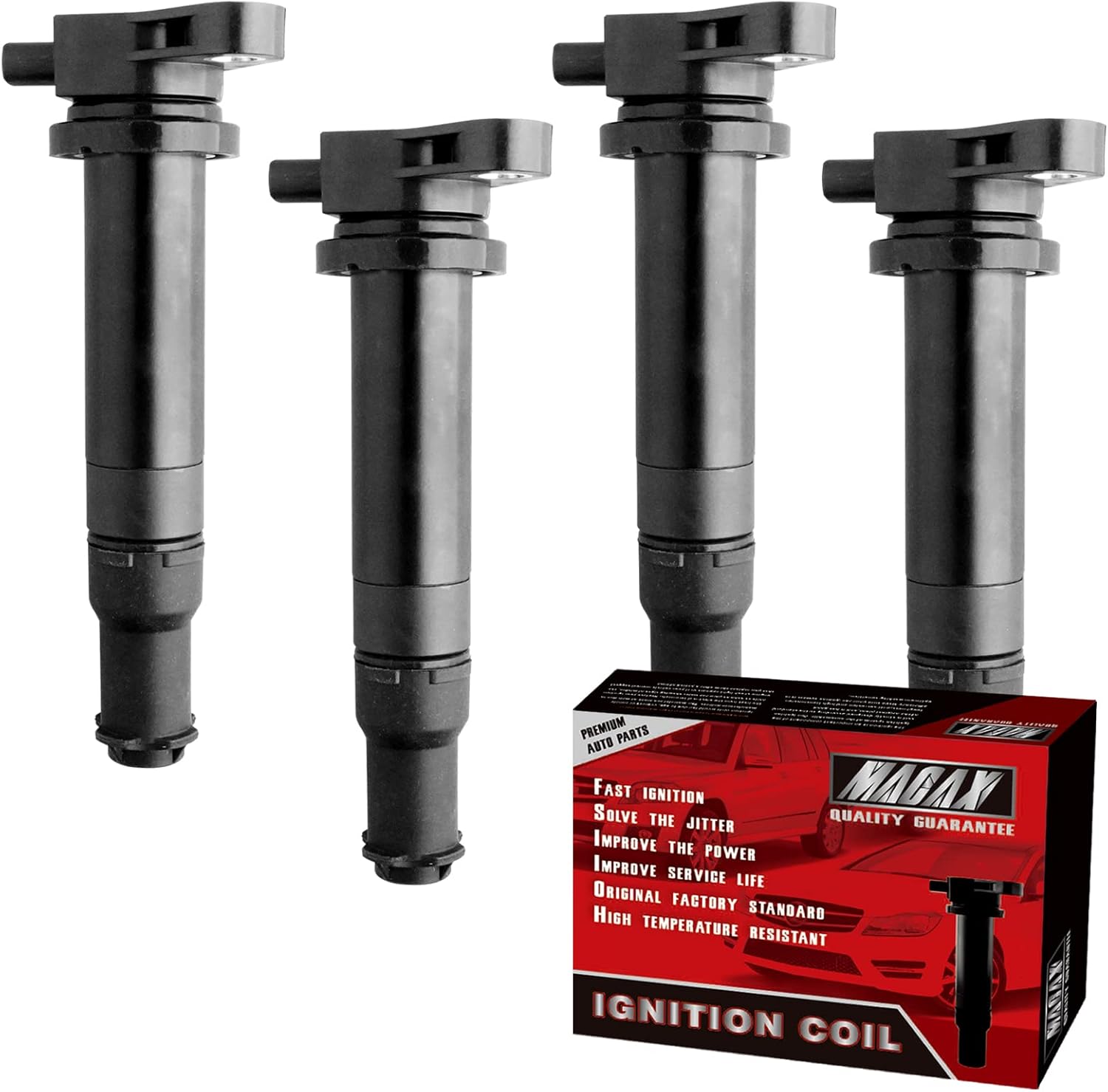 MACAX Set of 4 Ignition Coils UF499 C1543 Compatible with Hyundai Kia