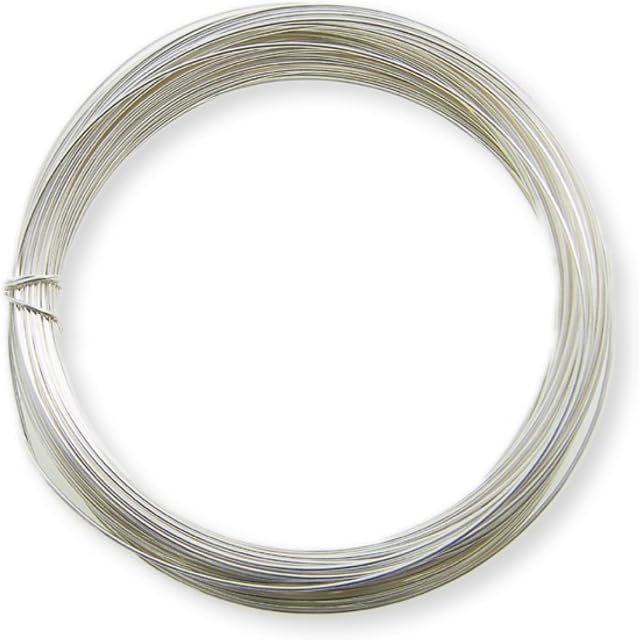 0.8mm (20 Gauge) x 6m Silver Plated Non-Tarnish Craft Wire for Jewellery, Wire Wrapping, Sculpting, Hobby Craft, Wire Modelling