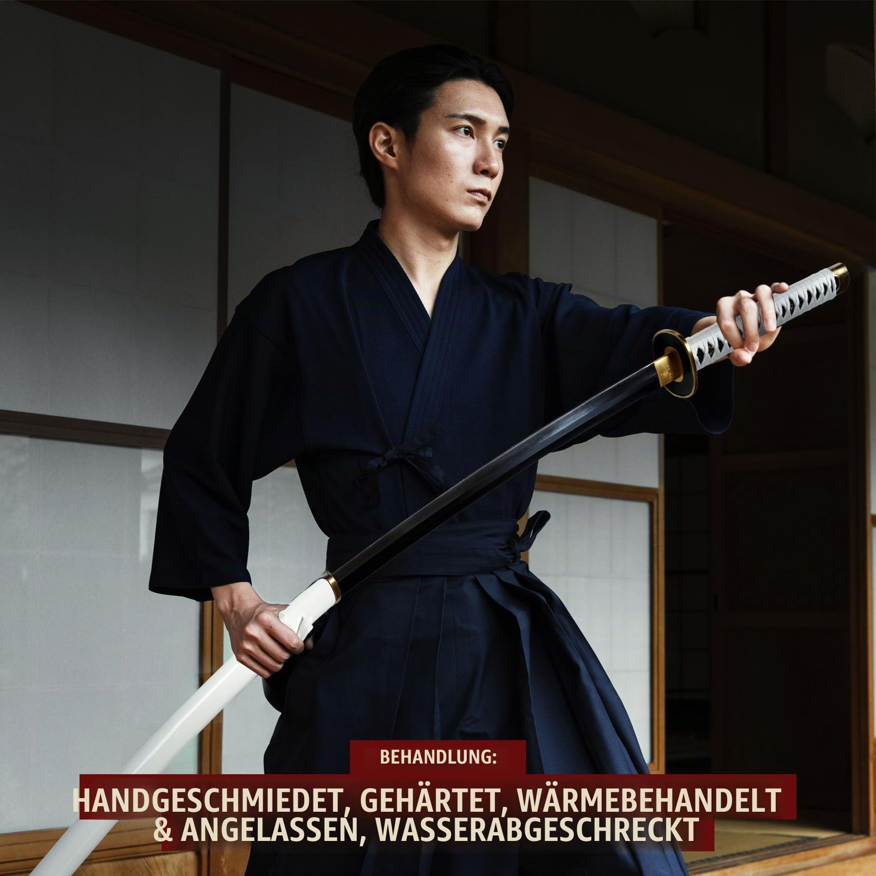 Swords and more Wado-Ichi-Monji von Roronoa Zoro Katana - Handgeschmiedet - One Piece Schwerter Wado Ichimonji, Metall Schwerter aus Carbon Stahl mit Scheide 101 cm, Zoro Schwert für Zoro Cosplay