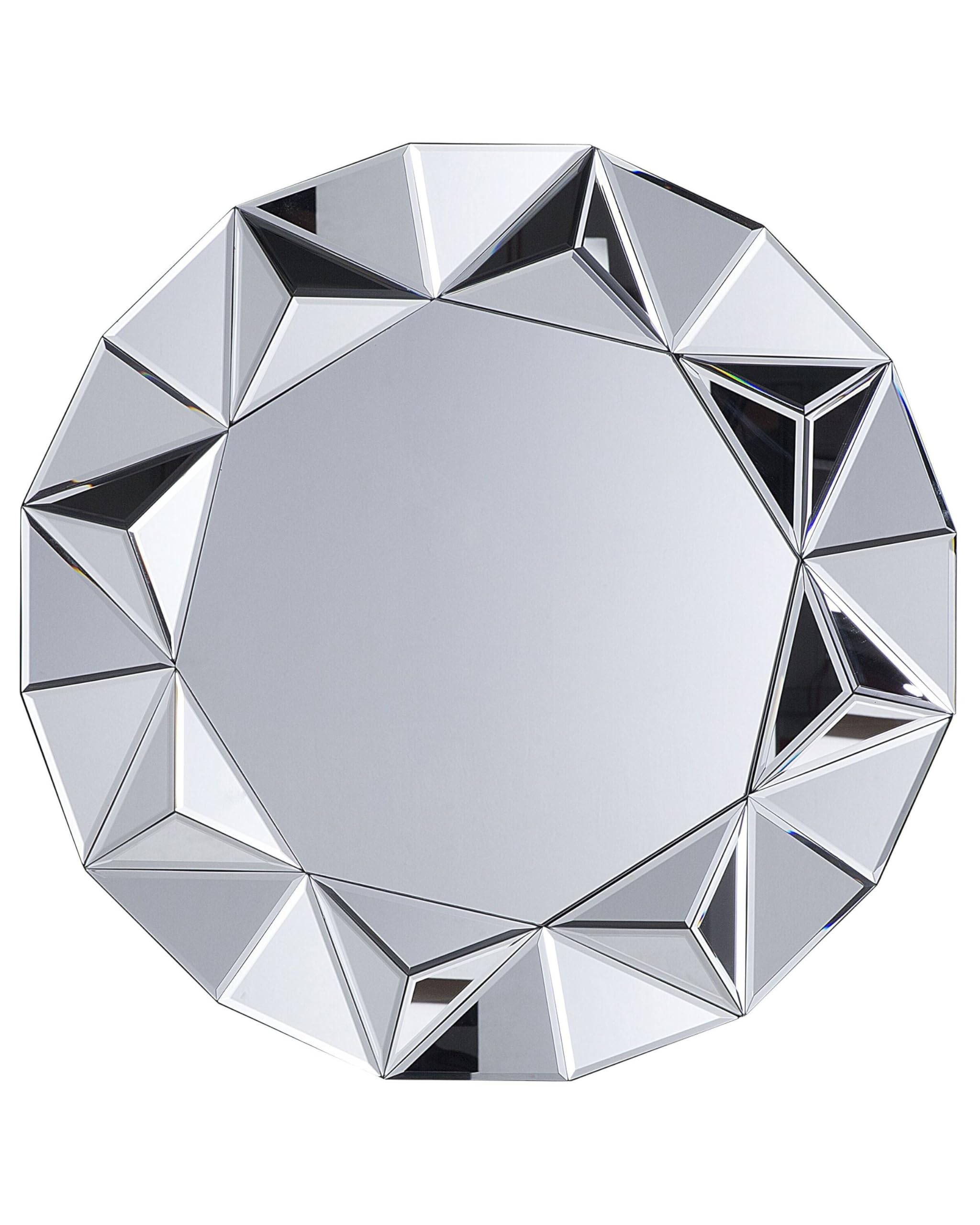 Beliani Wall Mirror Habay 70 Cm 70 Cm Silver