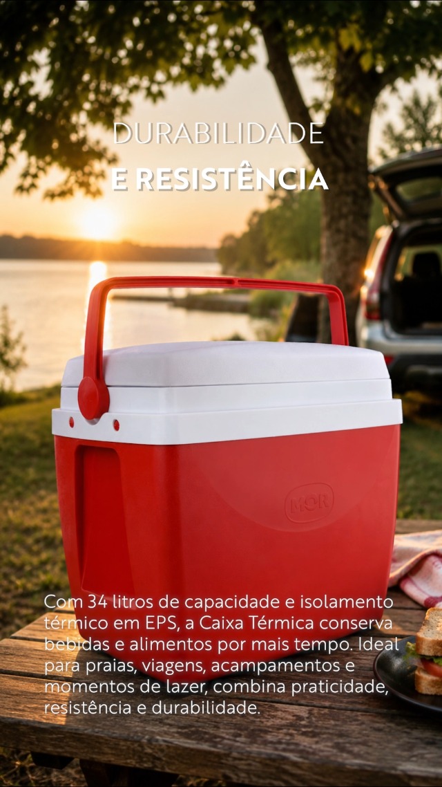Mor - Caixa Térmica 34 Litros Vermelha | Amazon.com.br