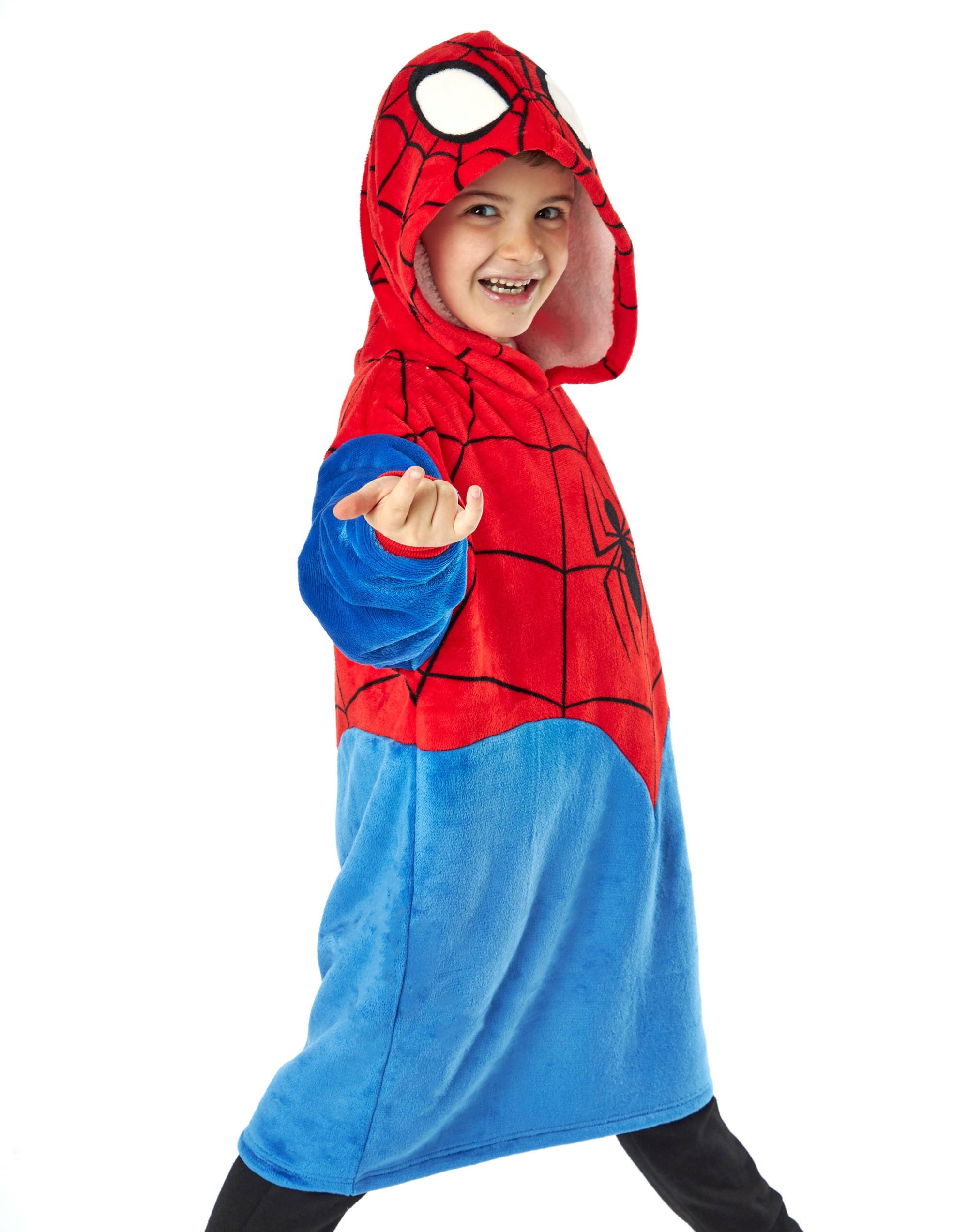 Marvel Spiderman Blanket Hoodie (Boys ) Blue