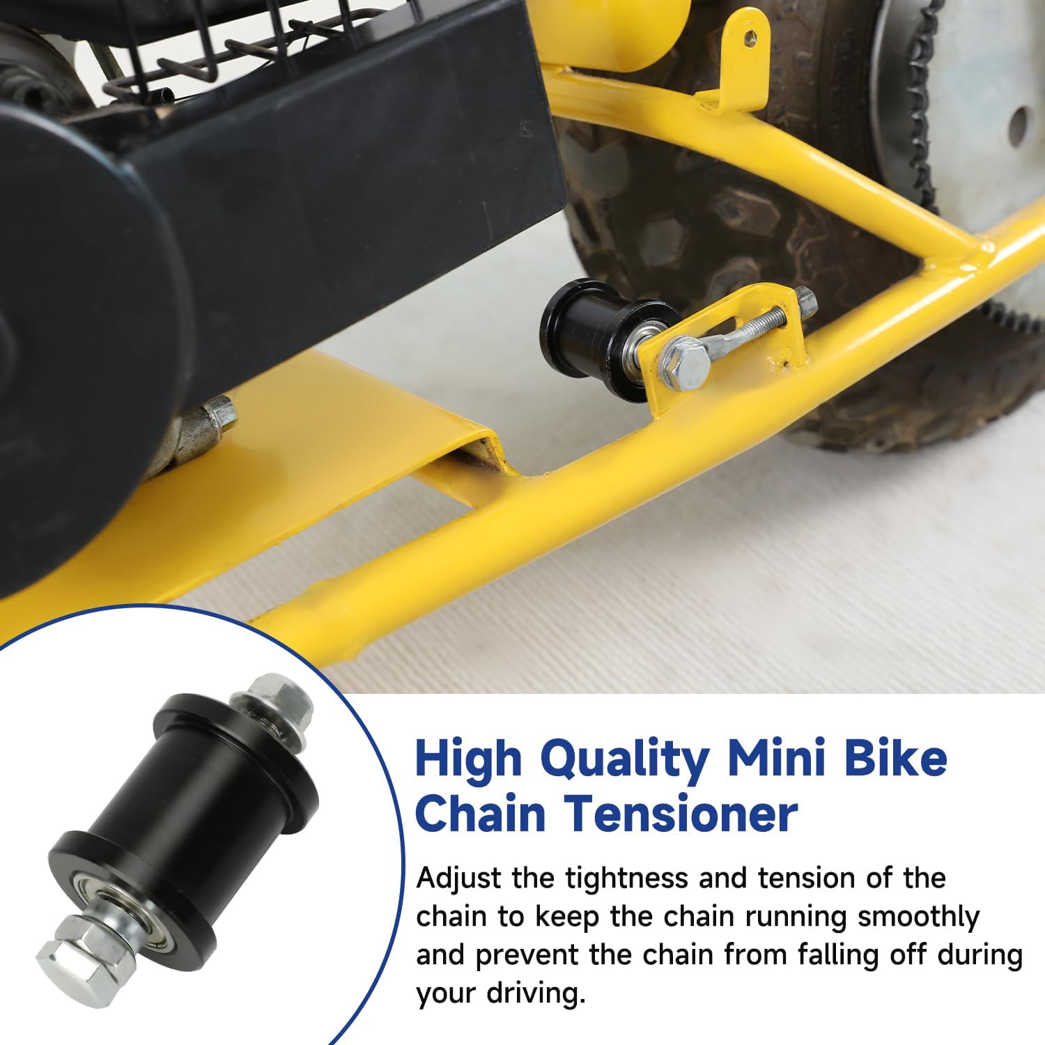 Mini Bike Hydraulic Brakes Kit Replacement for Baja Doodle Bug DB30 Blitz Dirt Bug Predator 79cc 97cc 2.8hp, Mini Bike Brake Caliper with Rear Disc Brake Rotor Master Cylinder Chain Tensioner