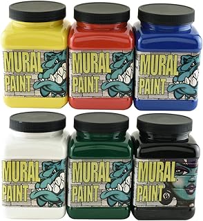 26 Simple Accent Wall Ideas That Make A Big Difference 25 Chroma Mural Paint, Assorted Primary Colors, Pints, Set of 6