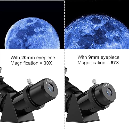 Vista 4 de Telescopios para adultos de astronomía, telescopio refractor de 80 mm de apertura y 600 mm para niños y principiantes, telescopio compacto